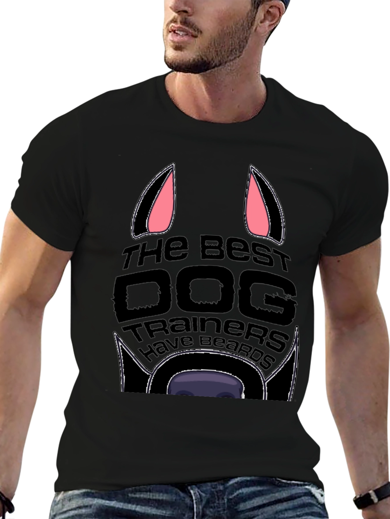 Dog Trainer Beard T-Shirt - Unique Graphic Tee