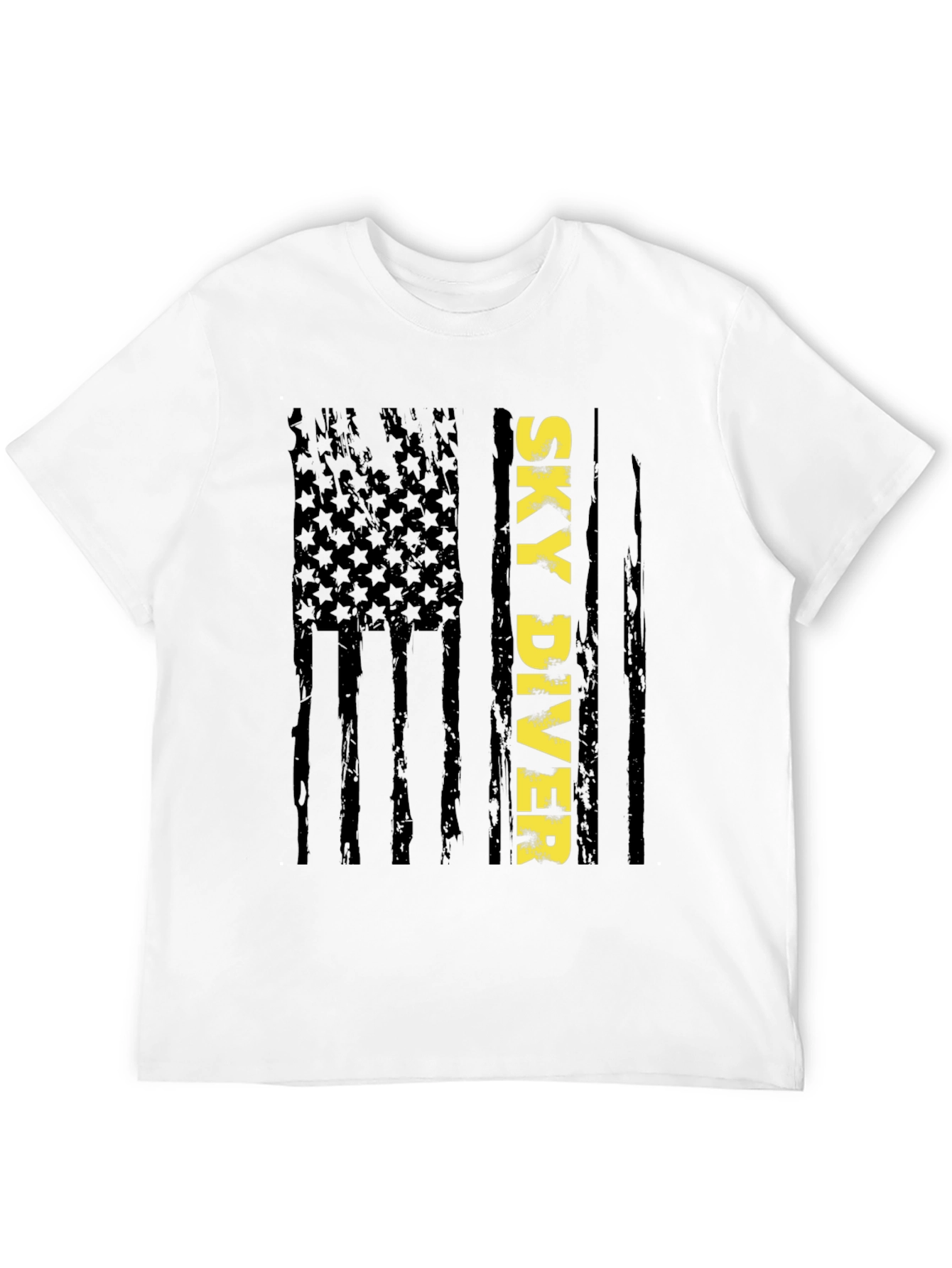 Sky Diver Flag Graphic Tee - Stylish Patriotic Design