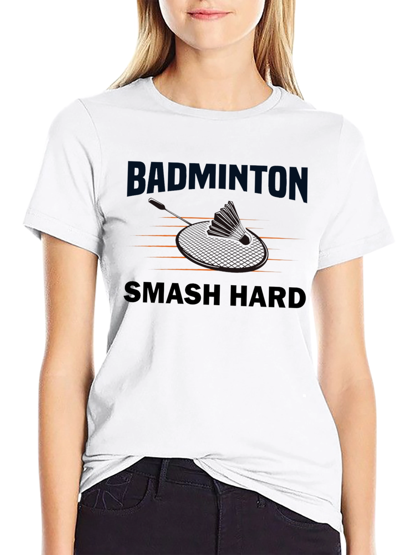 Badminton Smash Hard Graphic T-Shirt