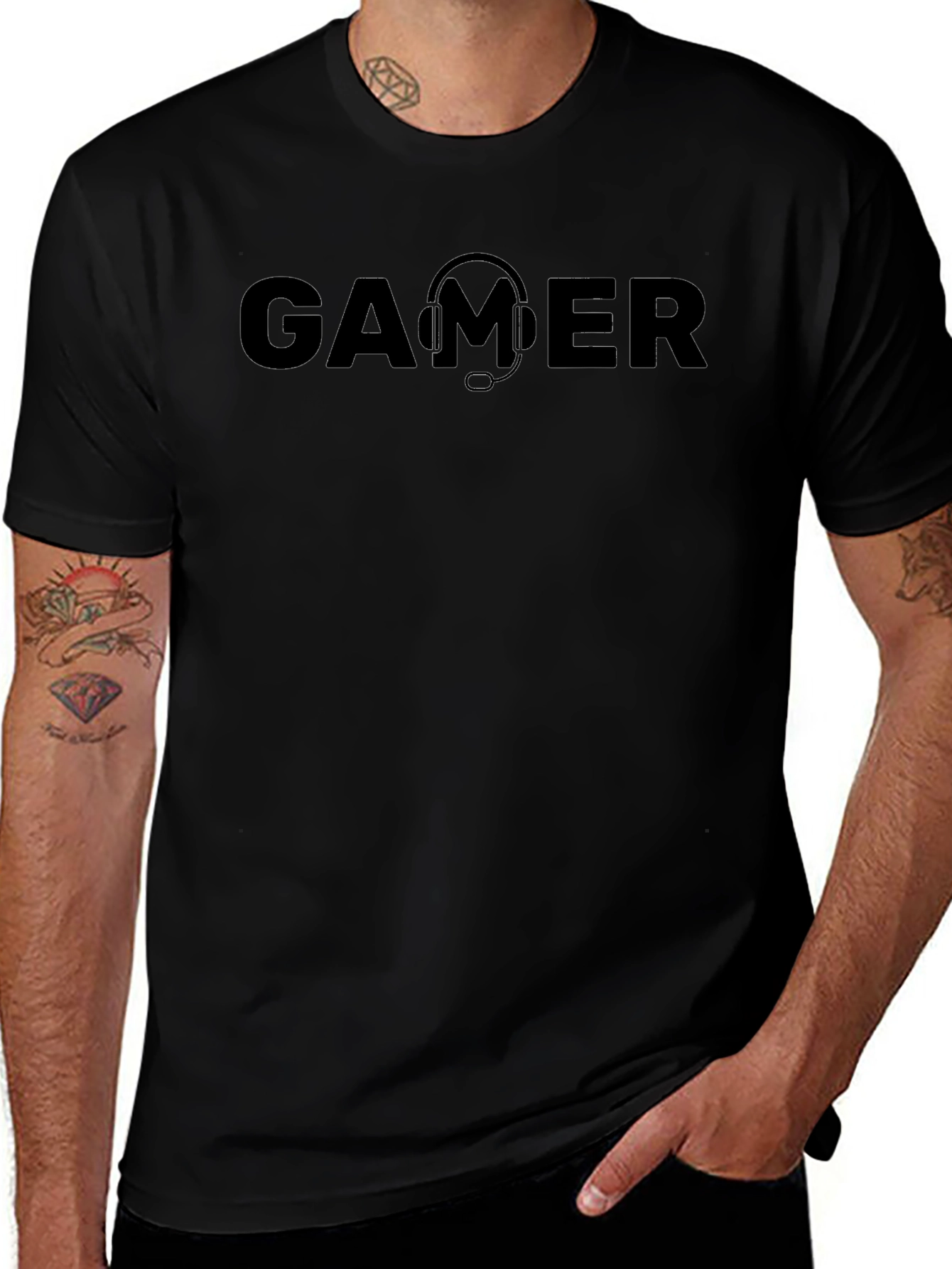 Gamer Headset T-Shirt - Black