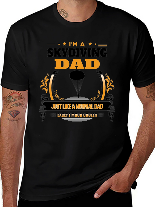 Skydiving Dad Graphic Tee - Cool Fathers Day Gift
