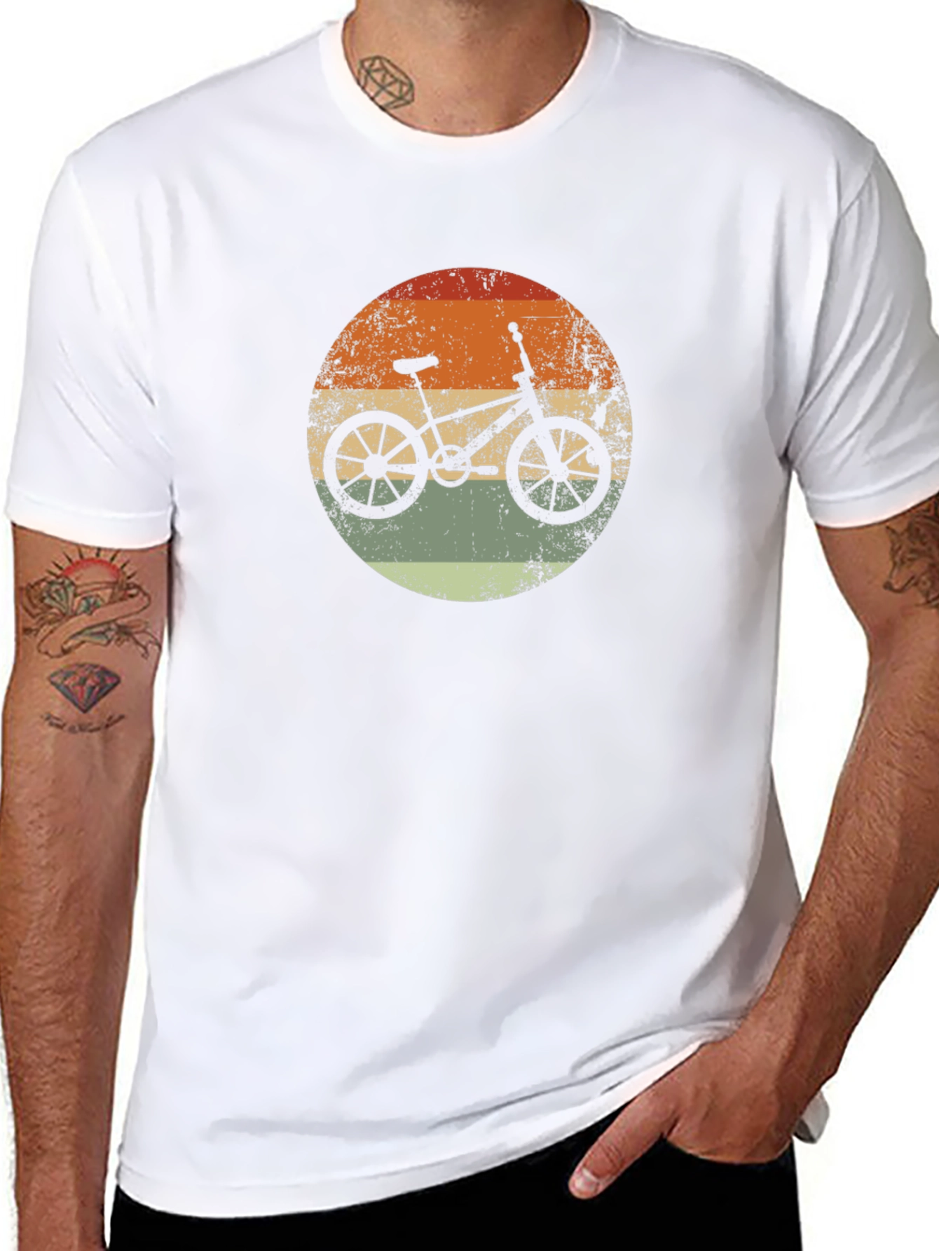 Retro Bicycle Graphic Tee - Black
