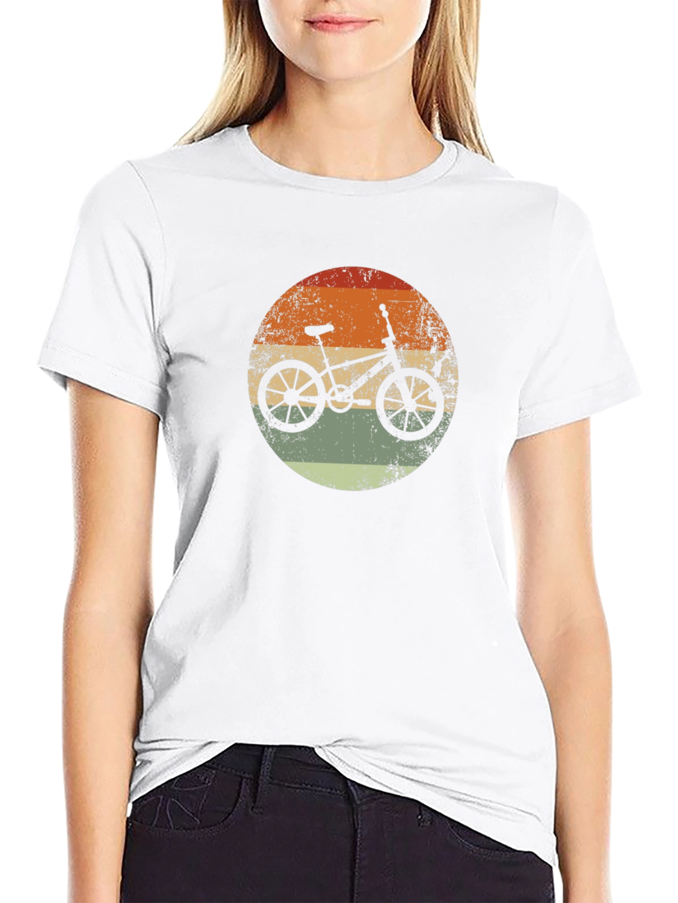 Retro Bicycle Graphic Tee - Black