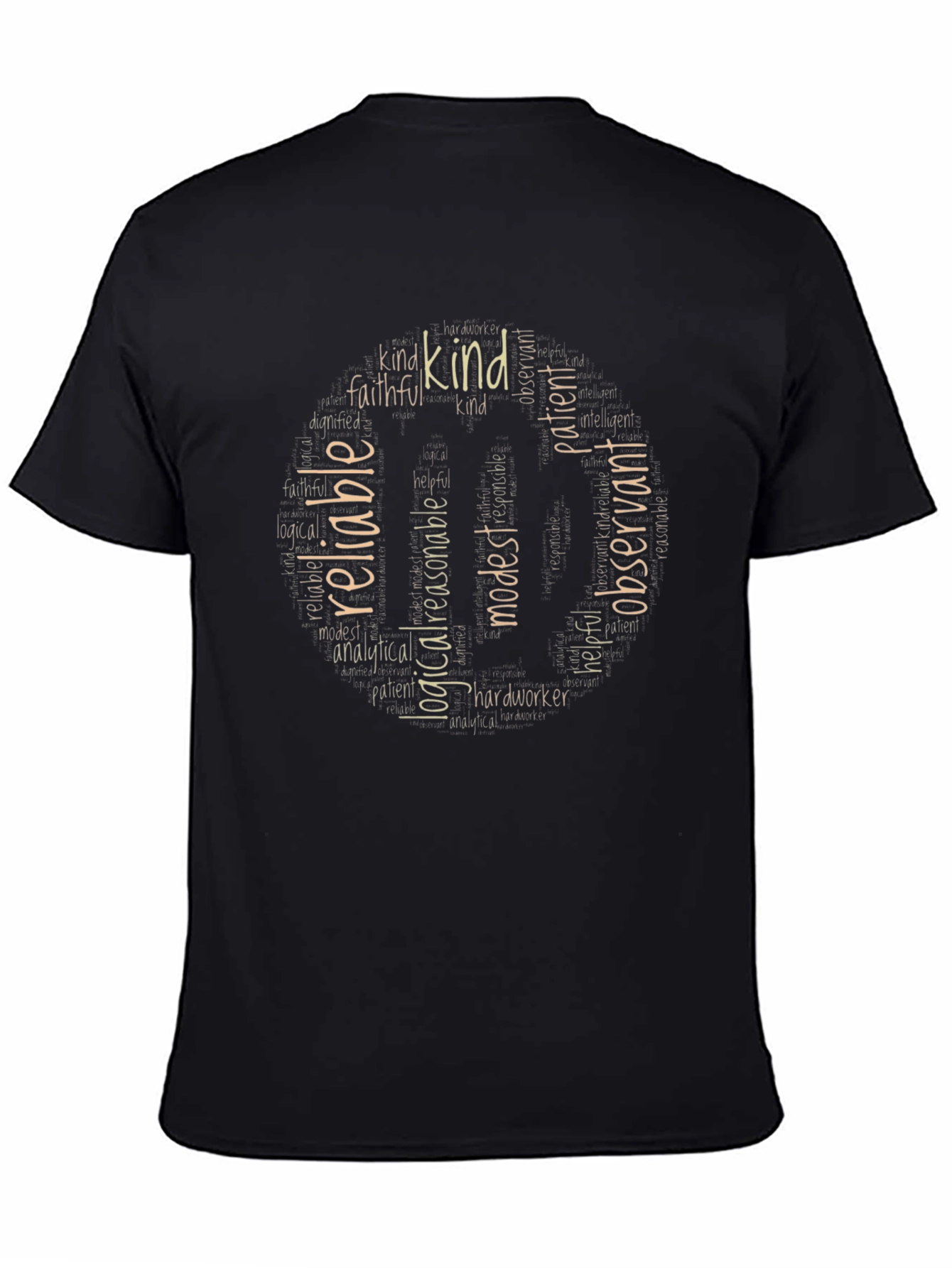 Kindness Word Art Black T-Shirt