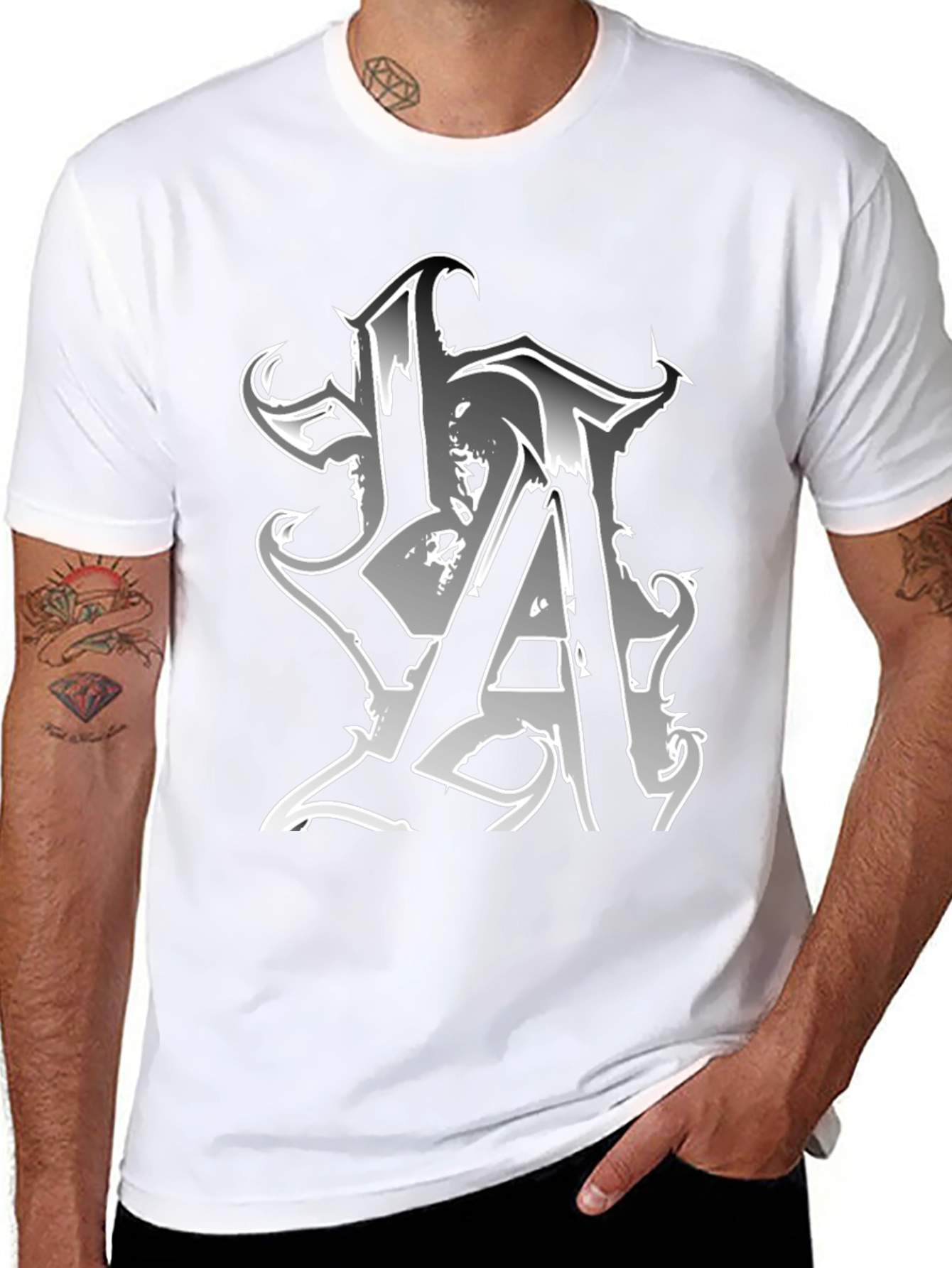 Urban Style Graphic T-Shirt - Black