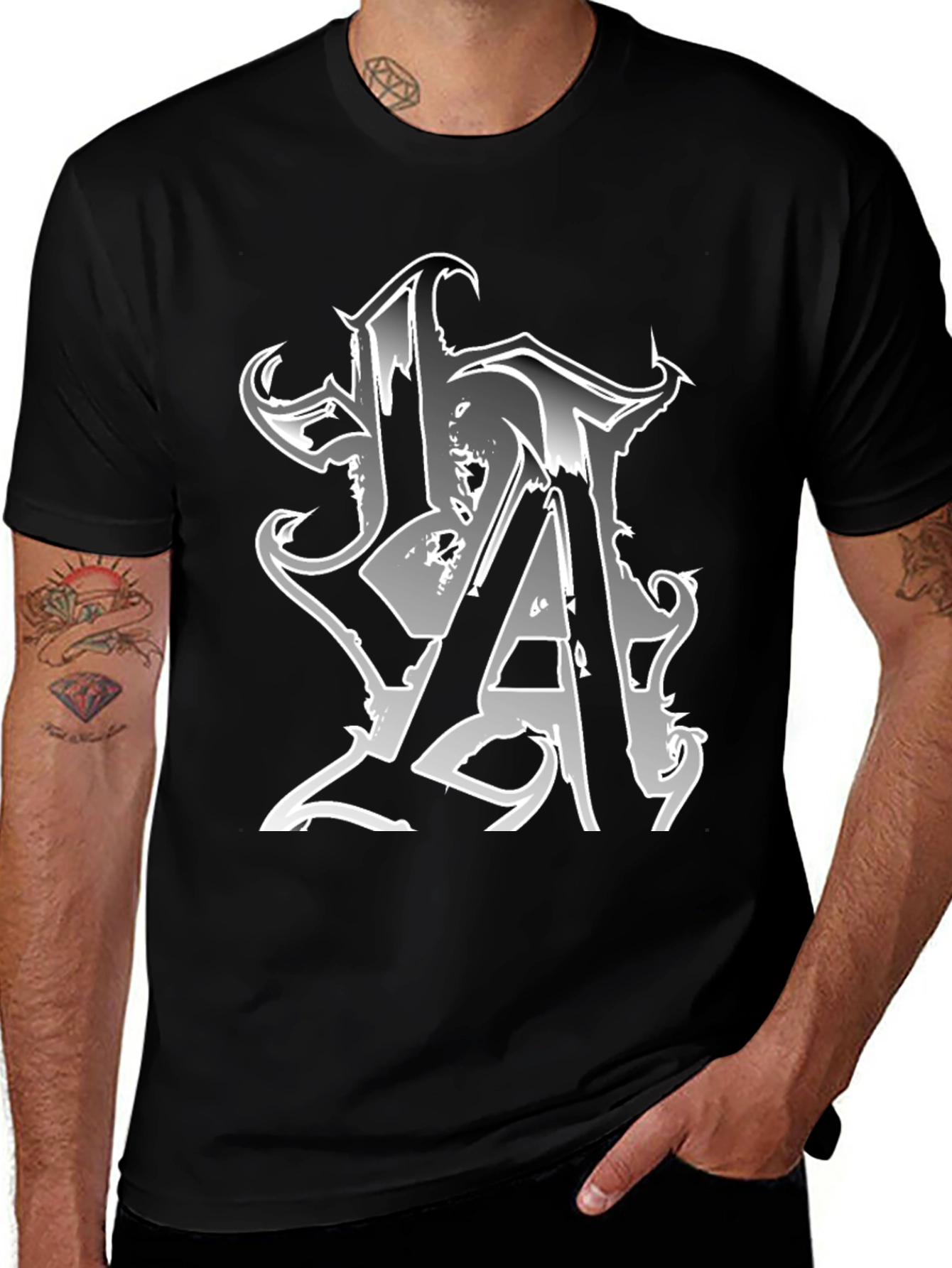 Urban Style Graphic T-Shirt - Black