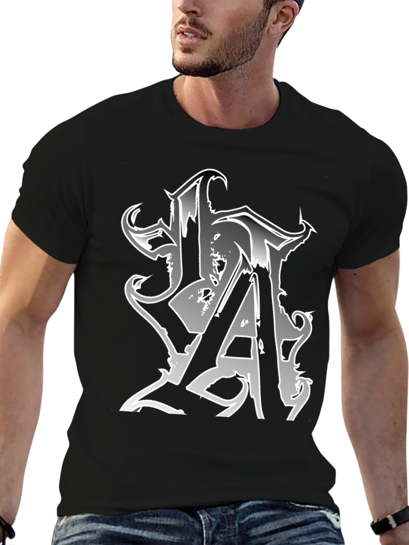 Urban Style Graphic T-Shirt - Black