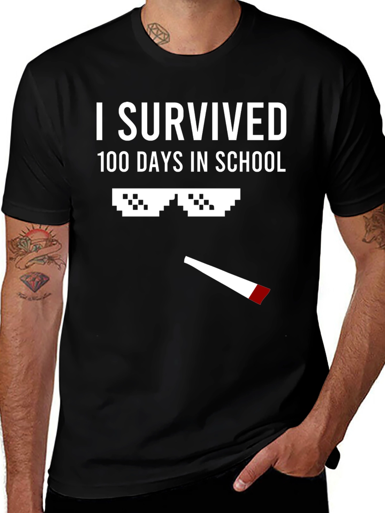 I Survived 100 Days of School T-Shirt