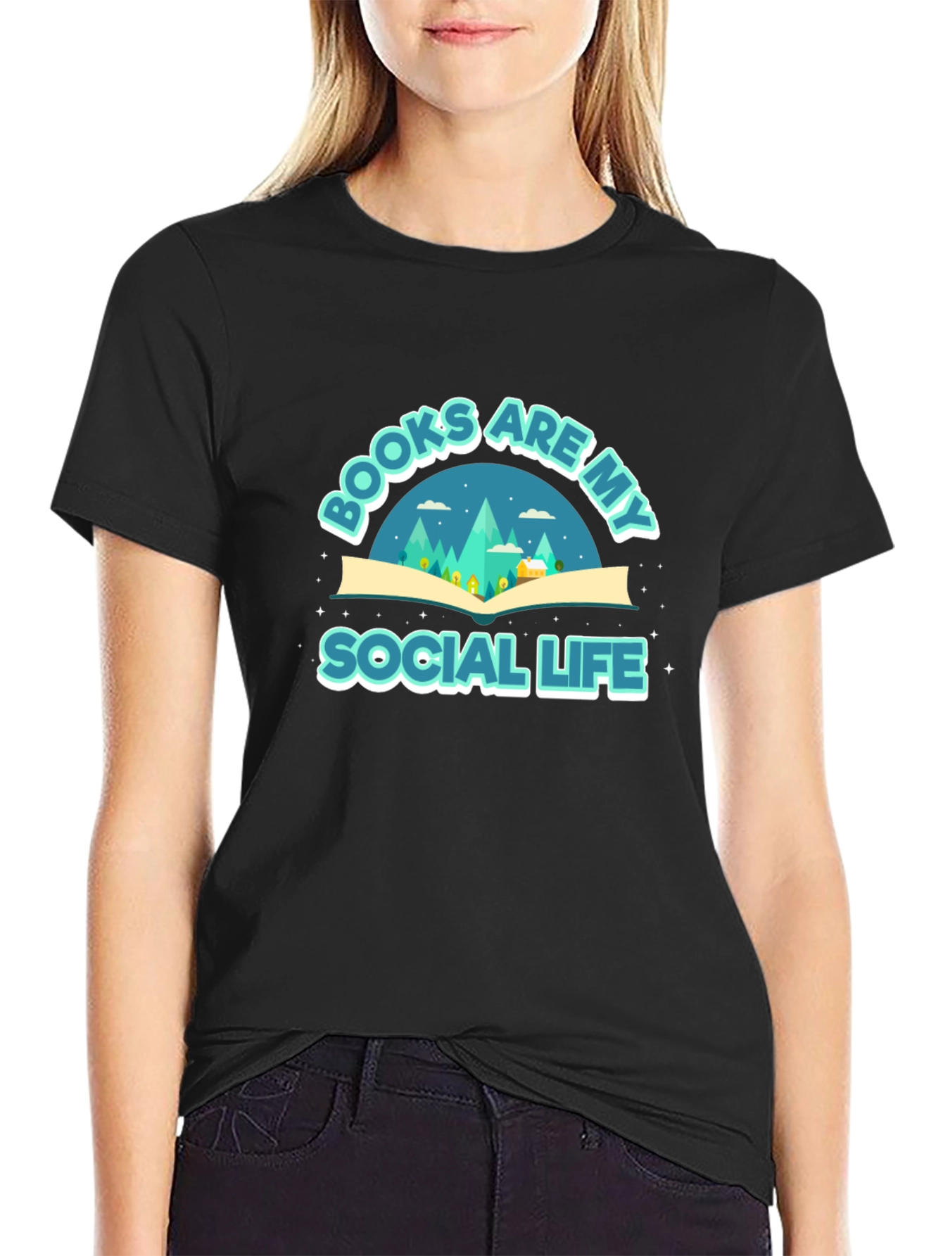 Books are My Social Life Graphic Tee