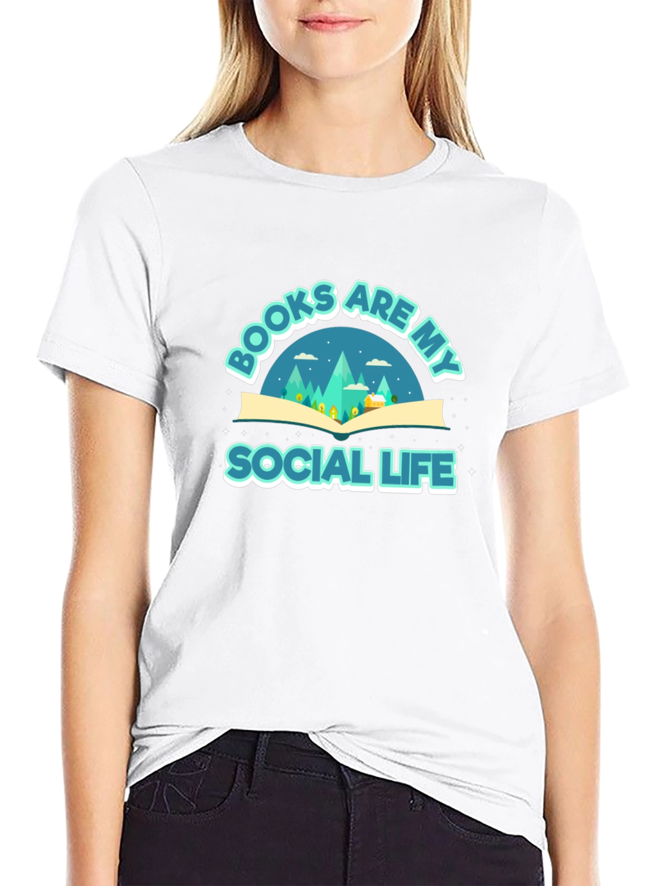 Books are My Social Life Graphic Tee