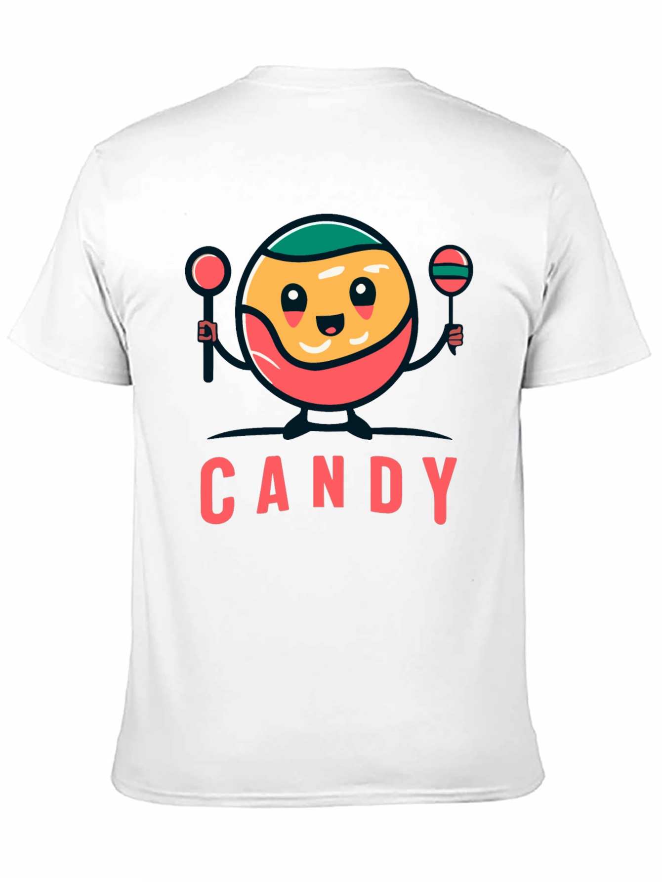 Candy Cartoon Graphic Black Tee Shirt