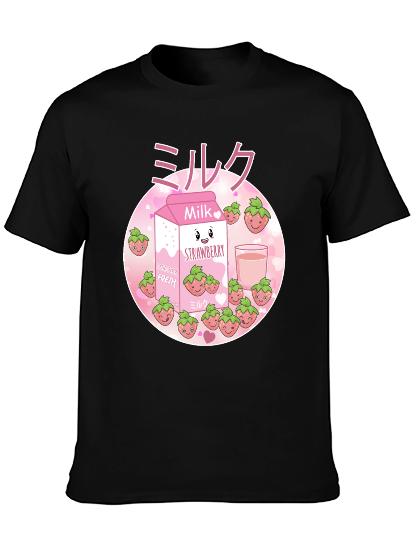 Strawberry Milk T-Shirt - Kawaii Design