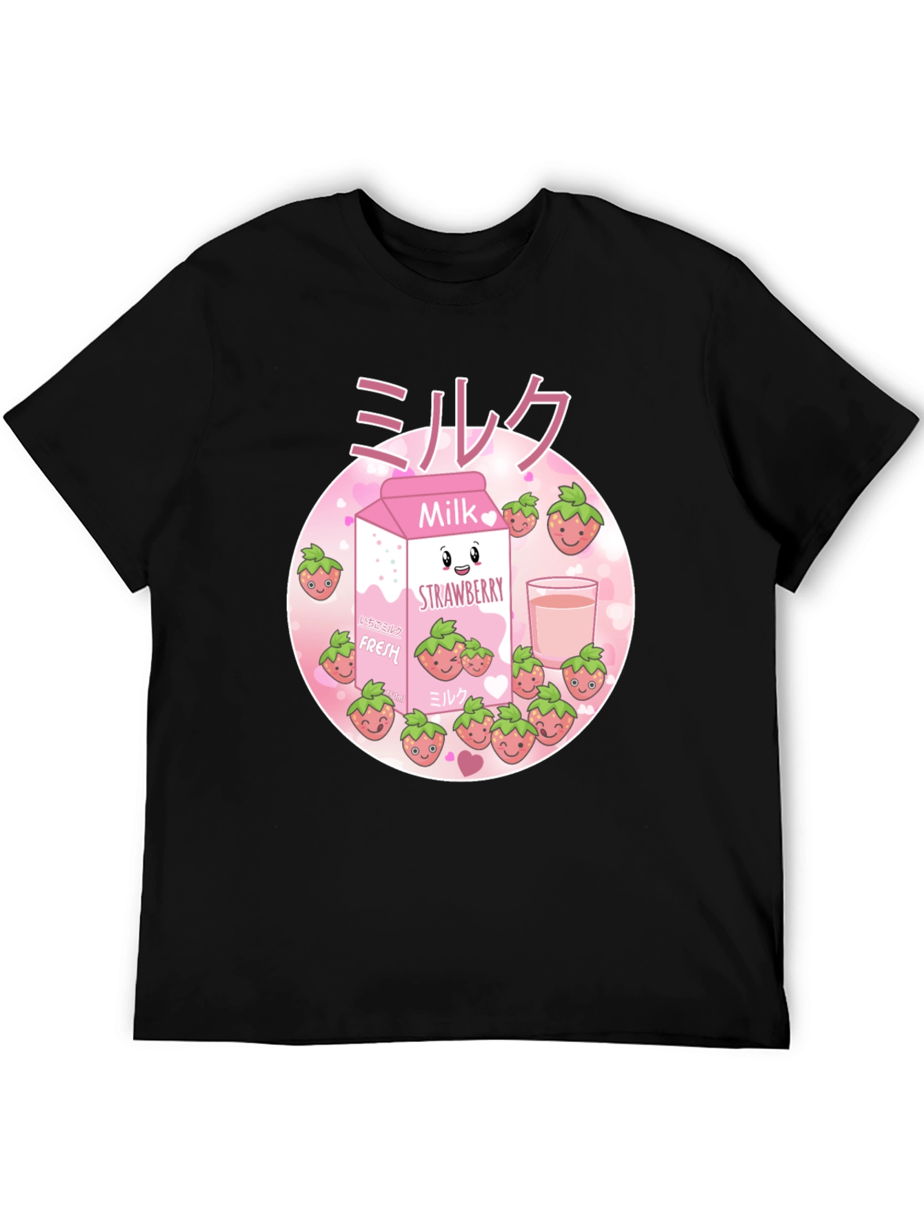 Strawberry Milk T-Shirt - Kawaii Design