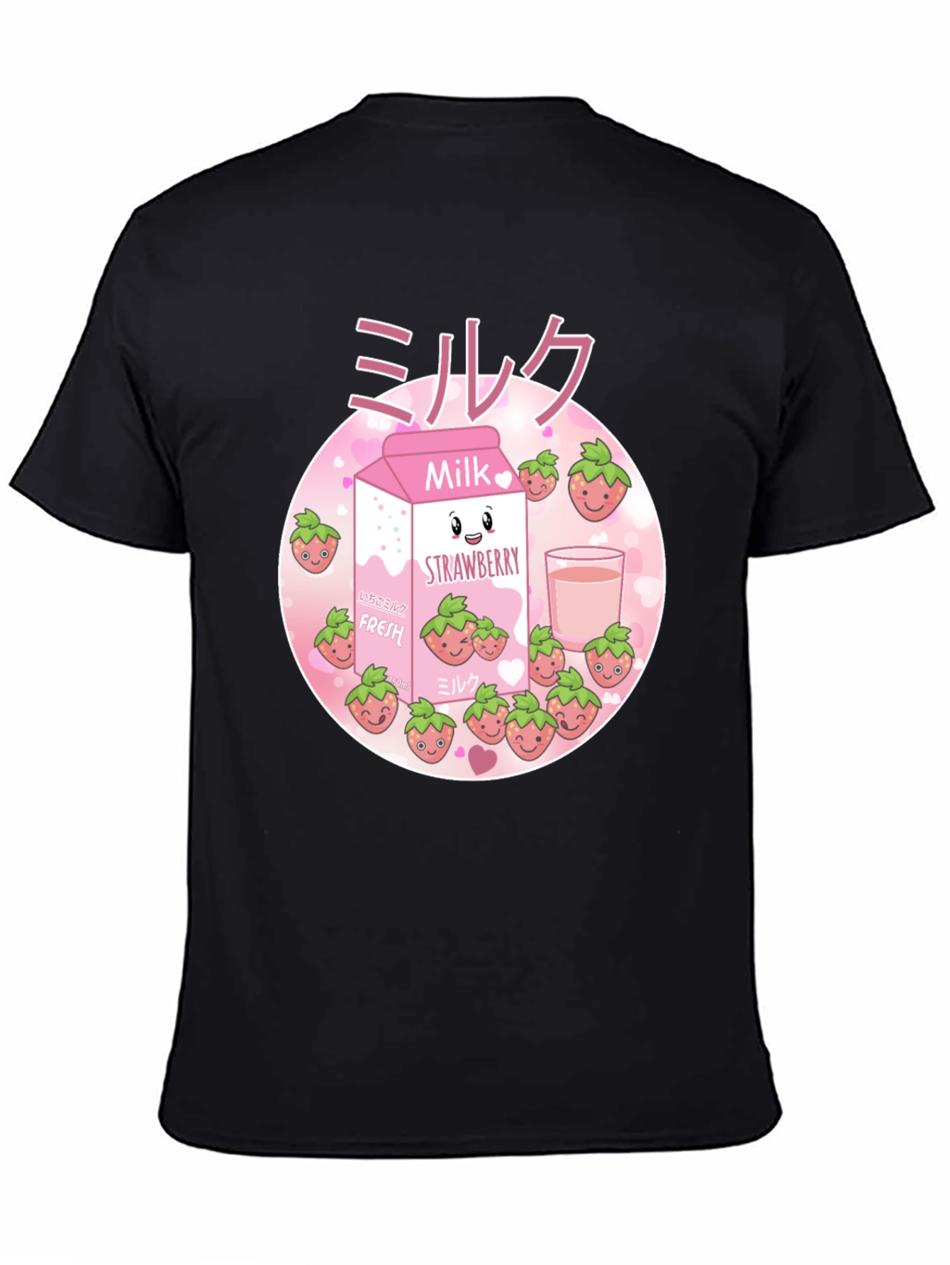 Strawberry Milk T-Shirt - Kawaii Design