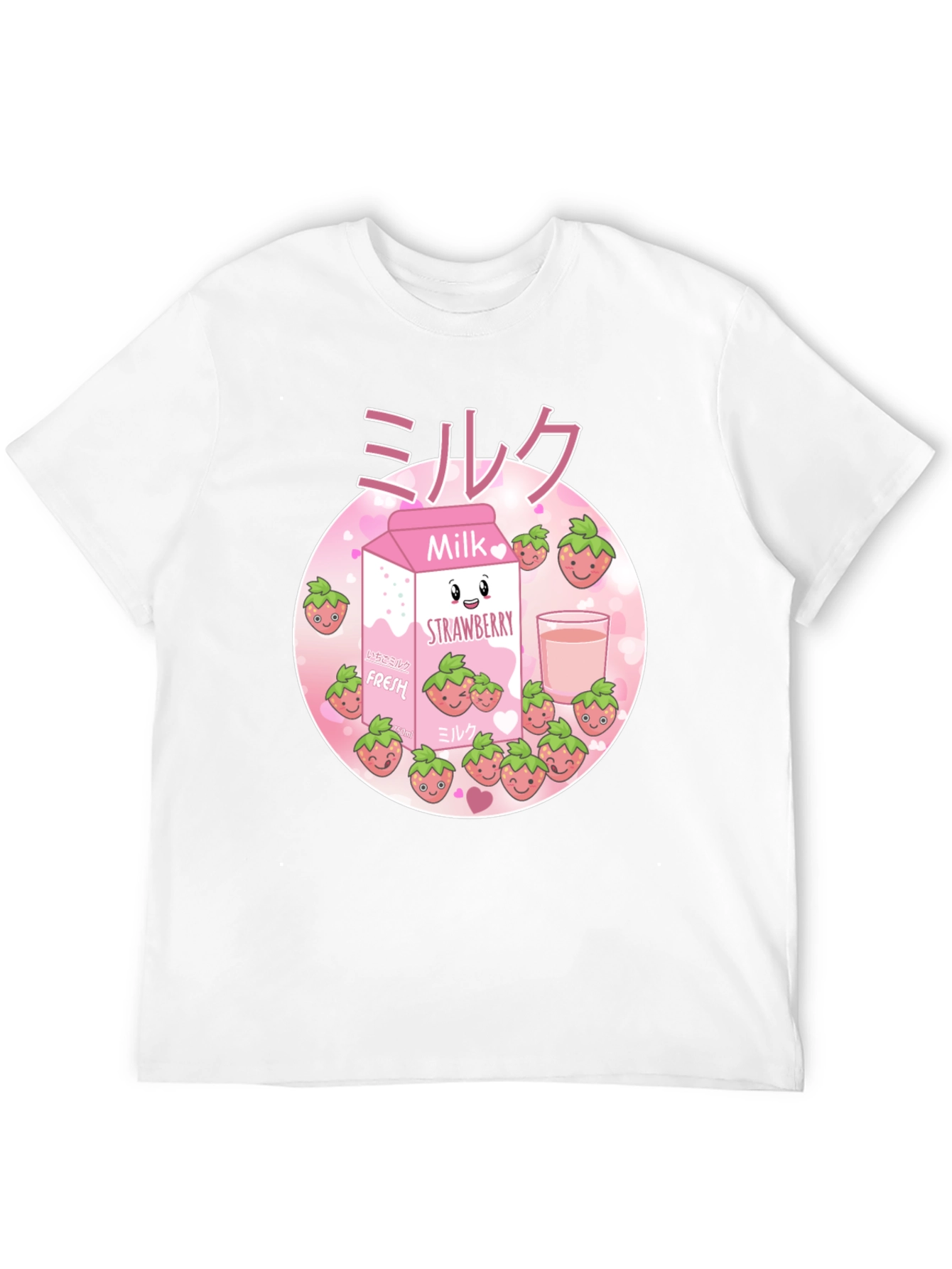 Strawberry Milk T-Shirt - Kawaii Design