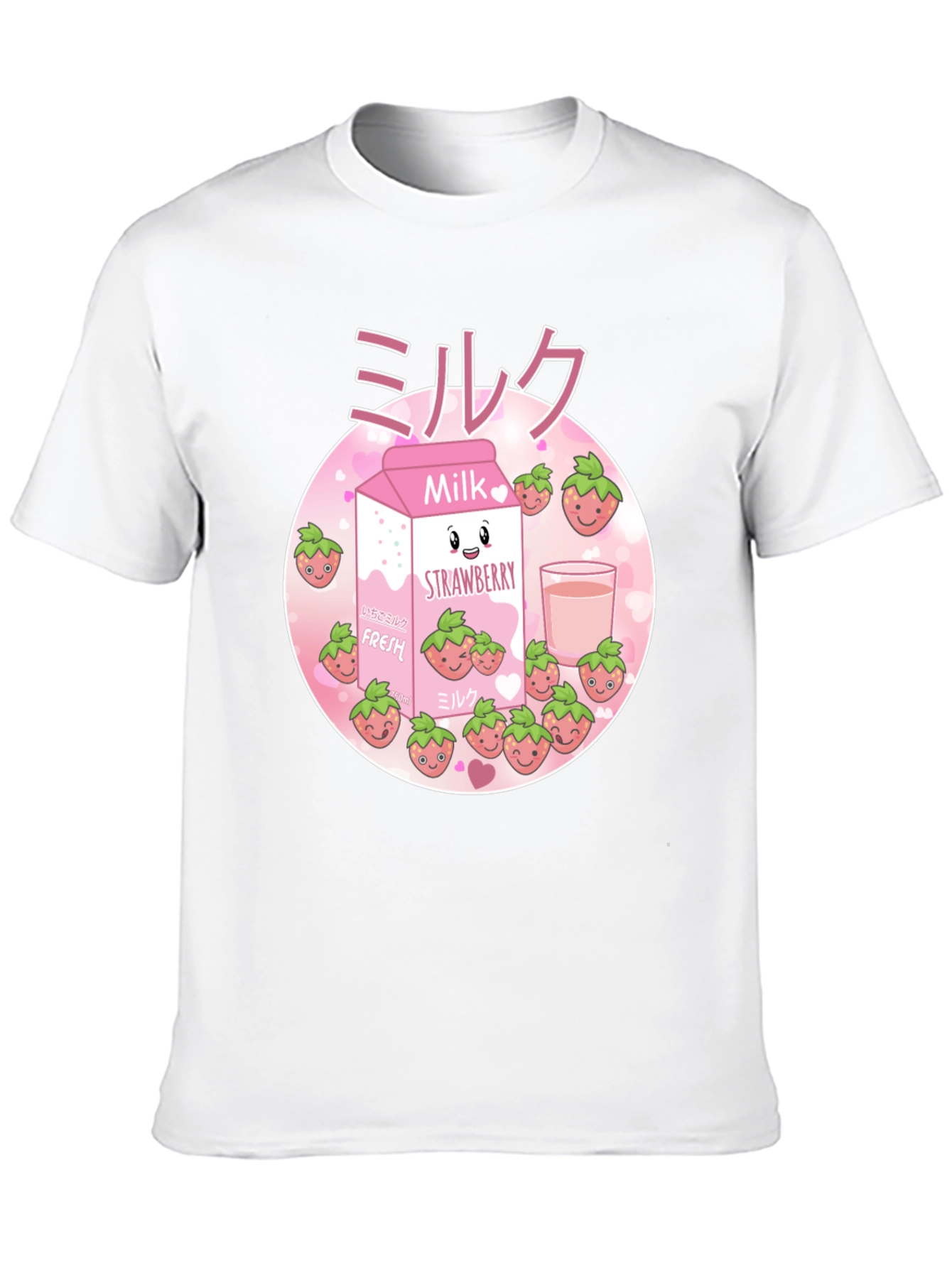 Strawberry Milk T-Shirt - Kawaii Design