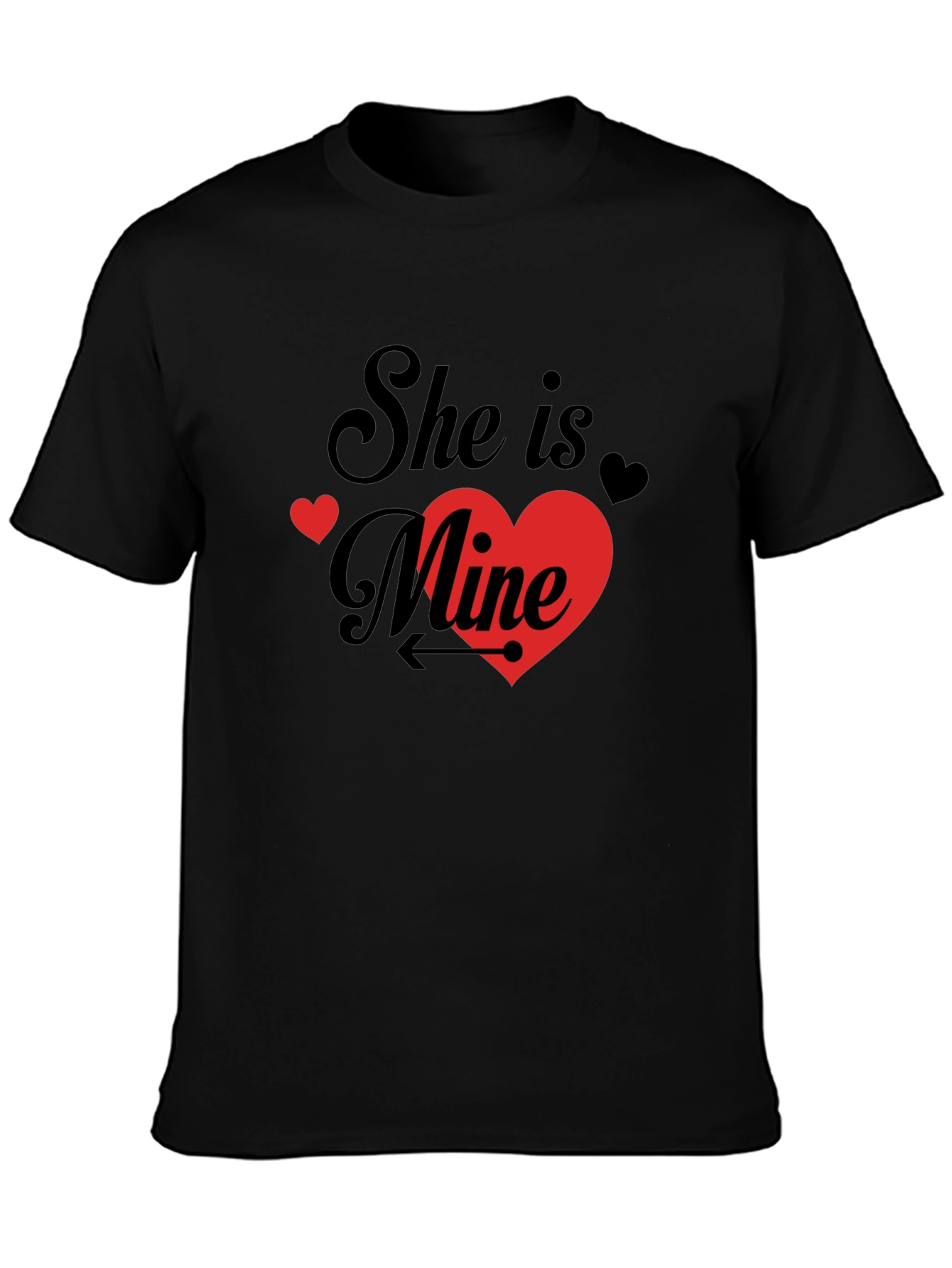 She is Mine - Mens Black Graphic Tee
