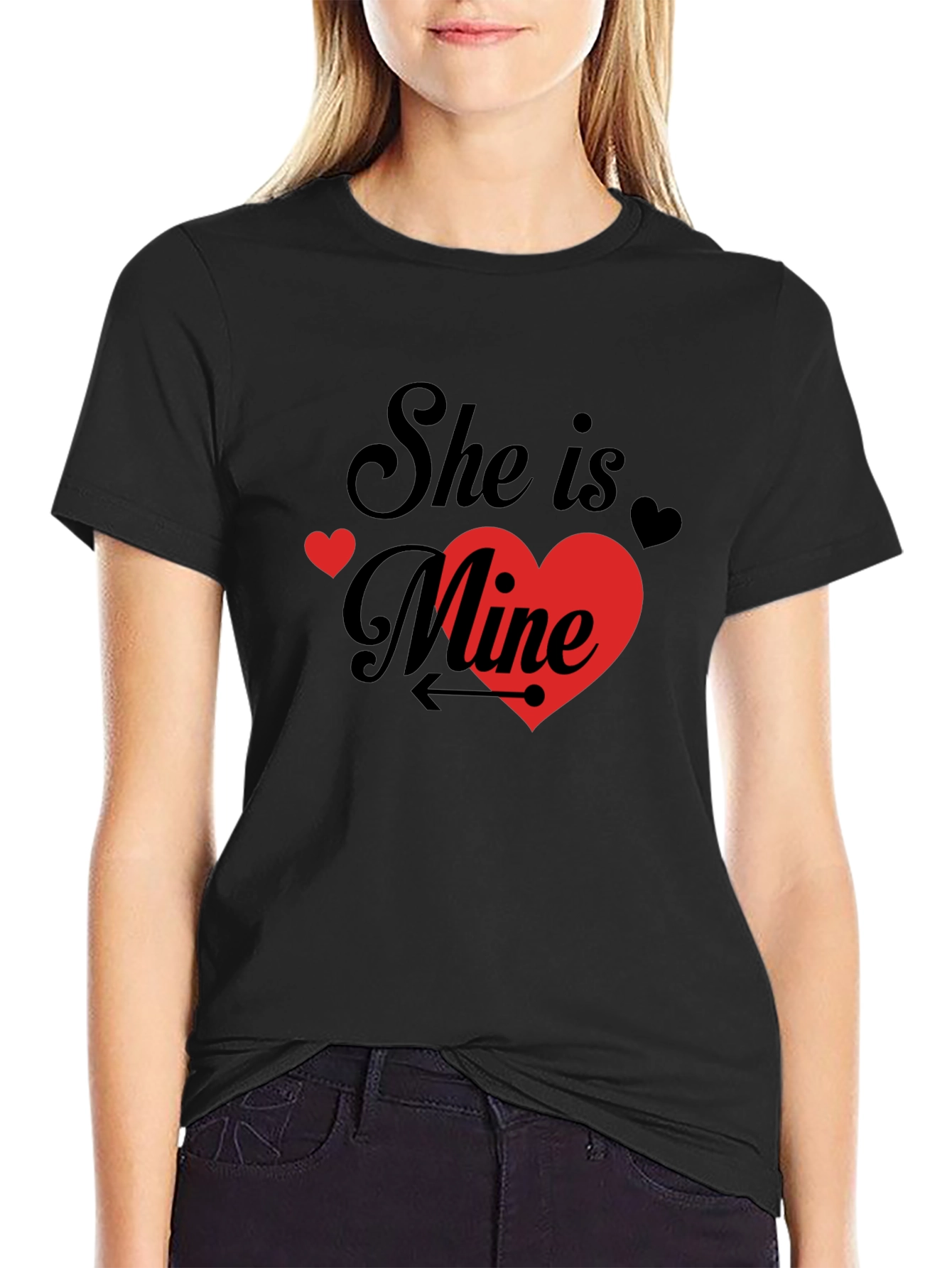 She is Mine - Mens Black Graphic Tee
