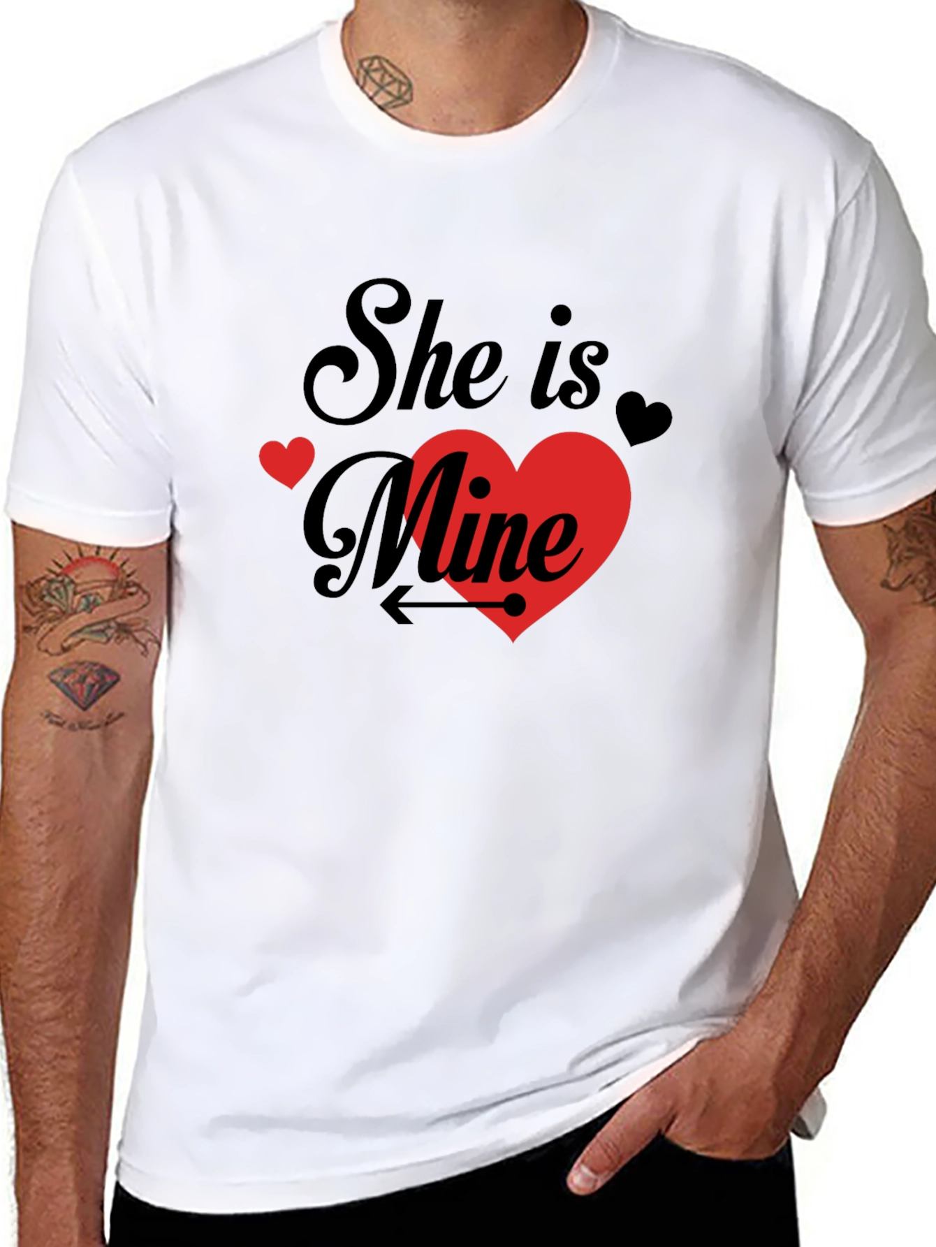 She is Mine - Mens Black Graphic Tee