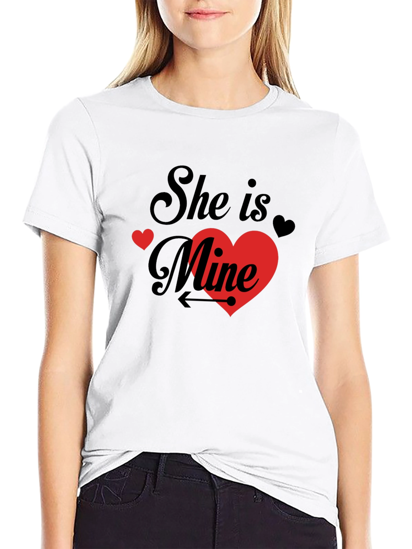 She is Mine - Mens Black Graphic Tee