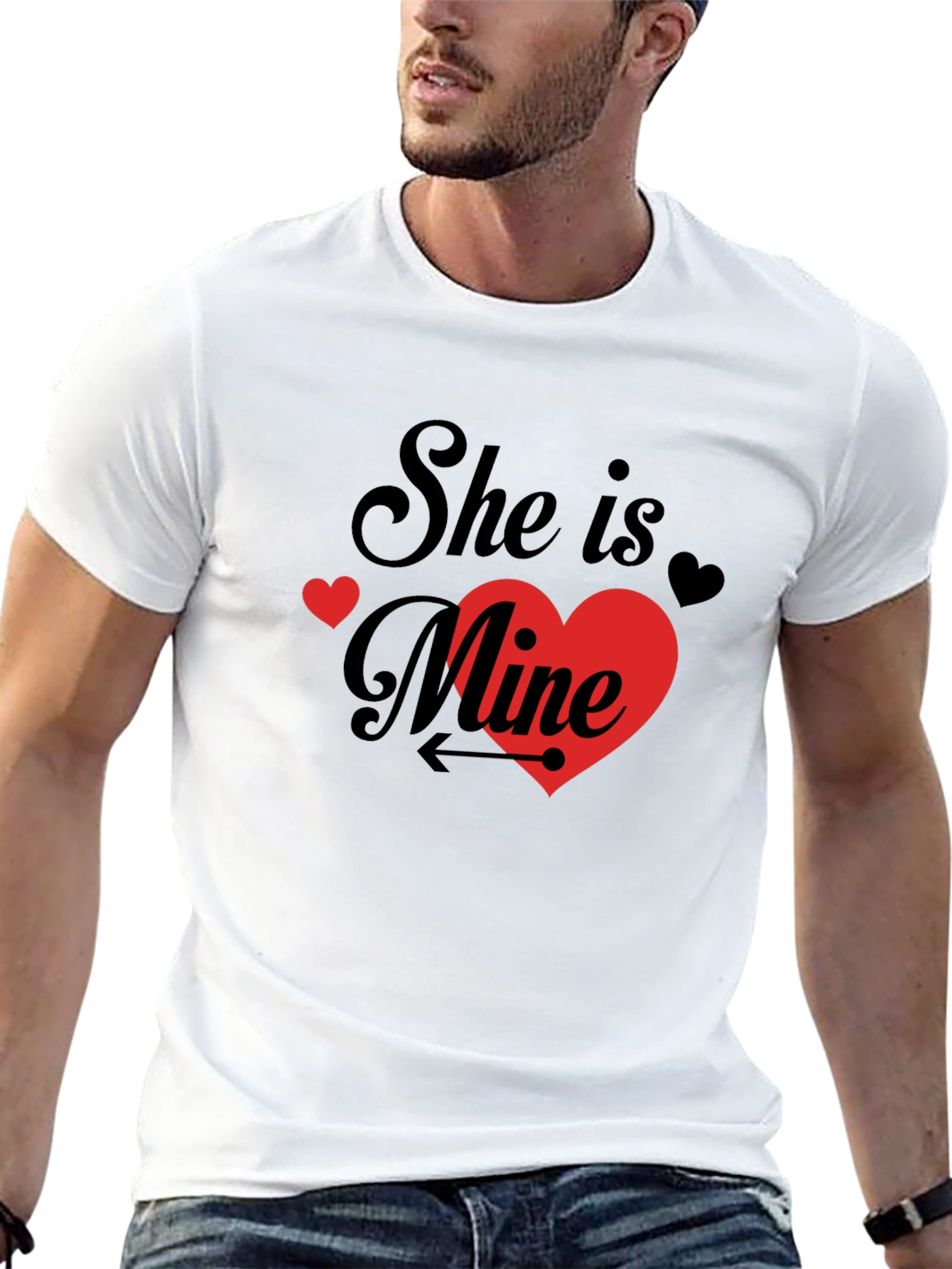 She is Mine - Mens Black Graphic Tee