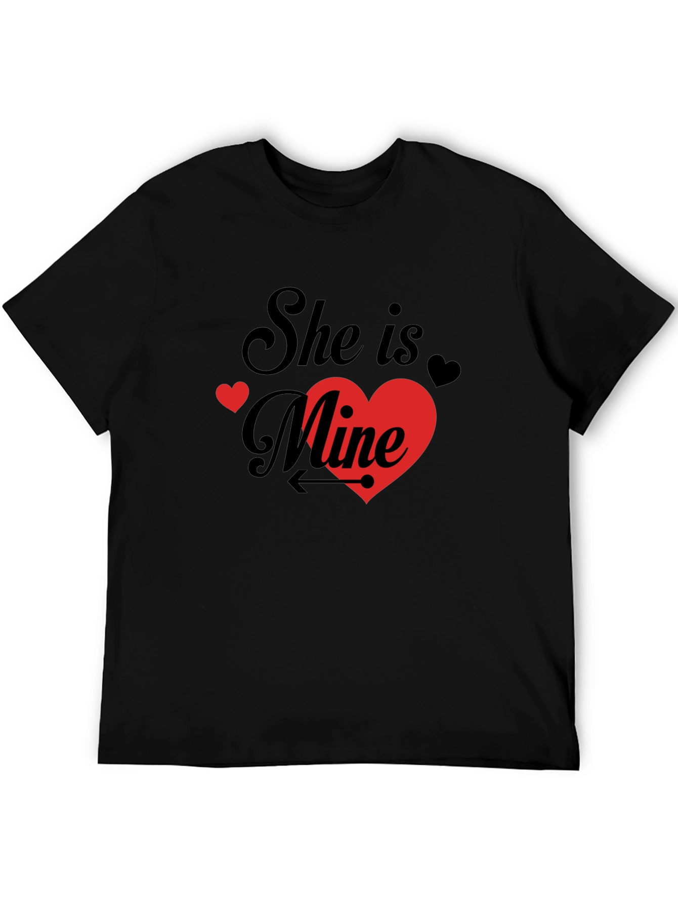 She is Mine - Mens Black Graphic Tee