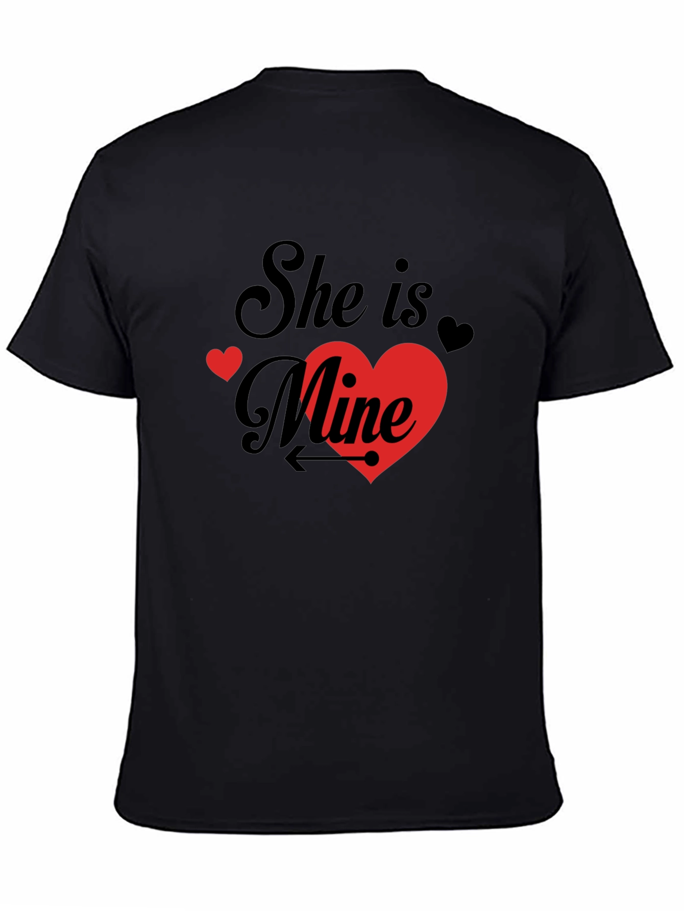 She is Mine - Mens Black Graphic Tee