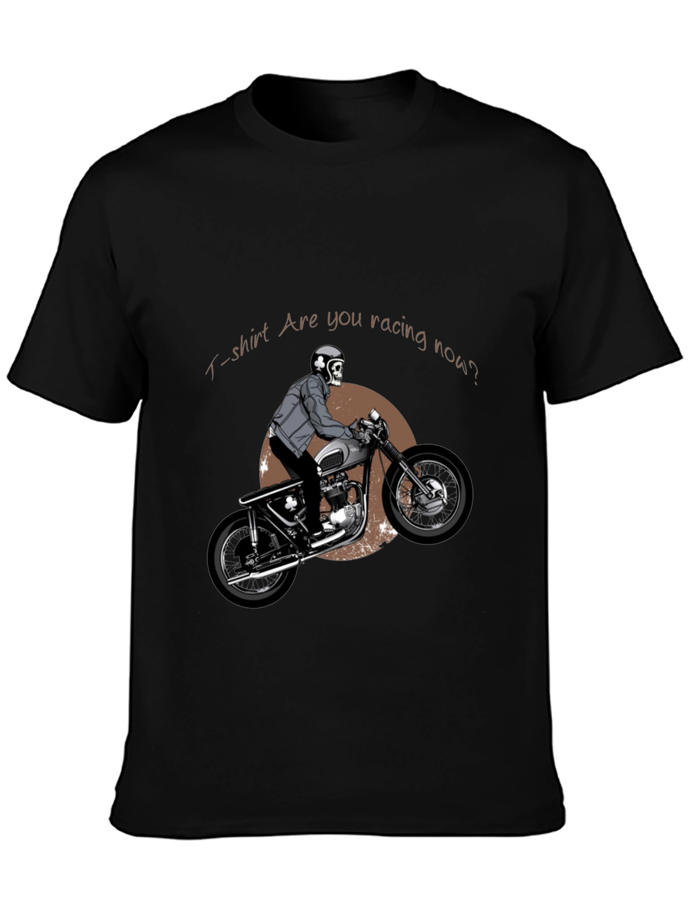 Skull Rider Graphic T-Shirt - Are You Racing Now?
