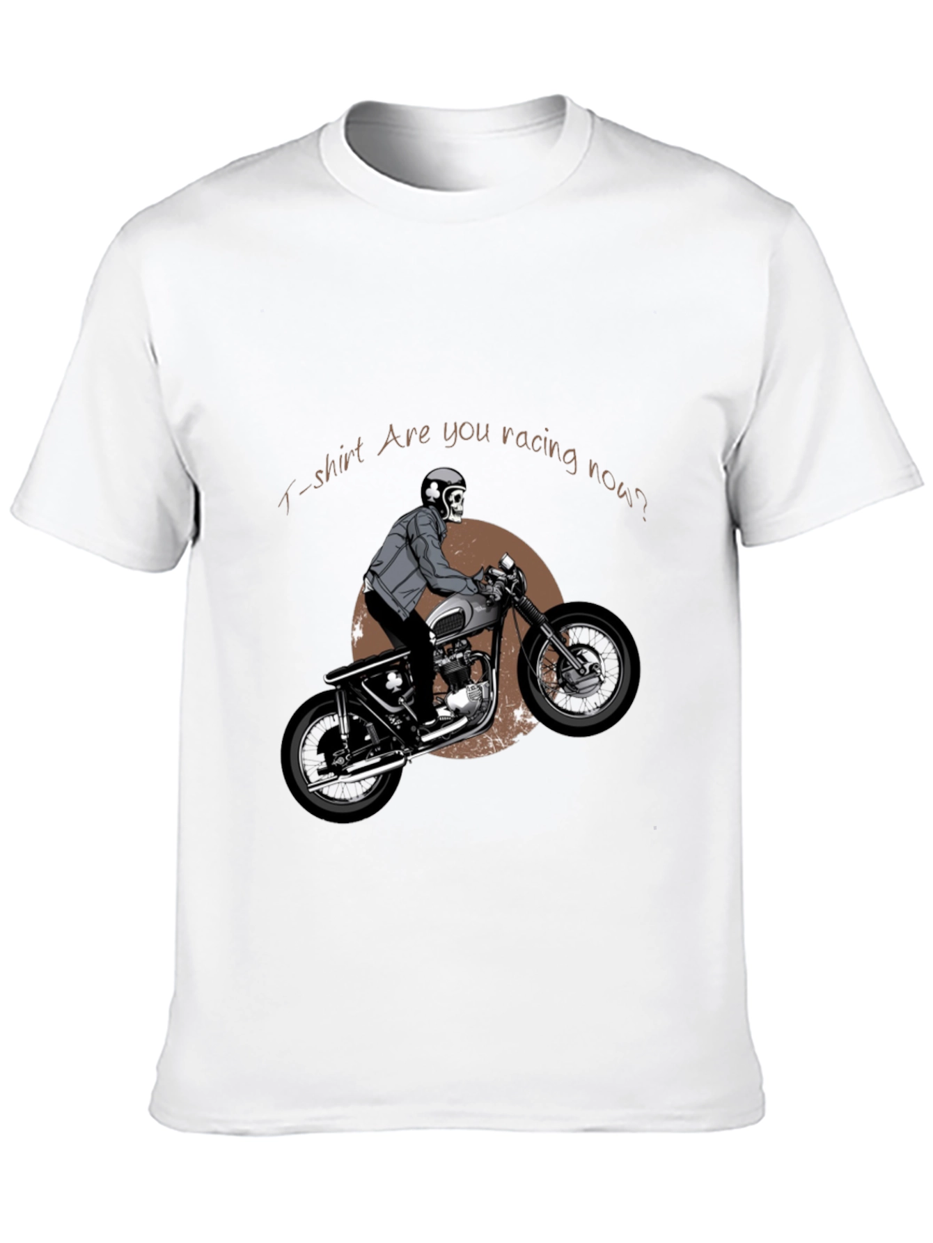 Skull Rider Graphic T-Shirt - Are You Racing Now?