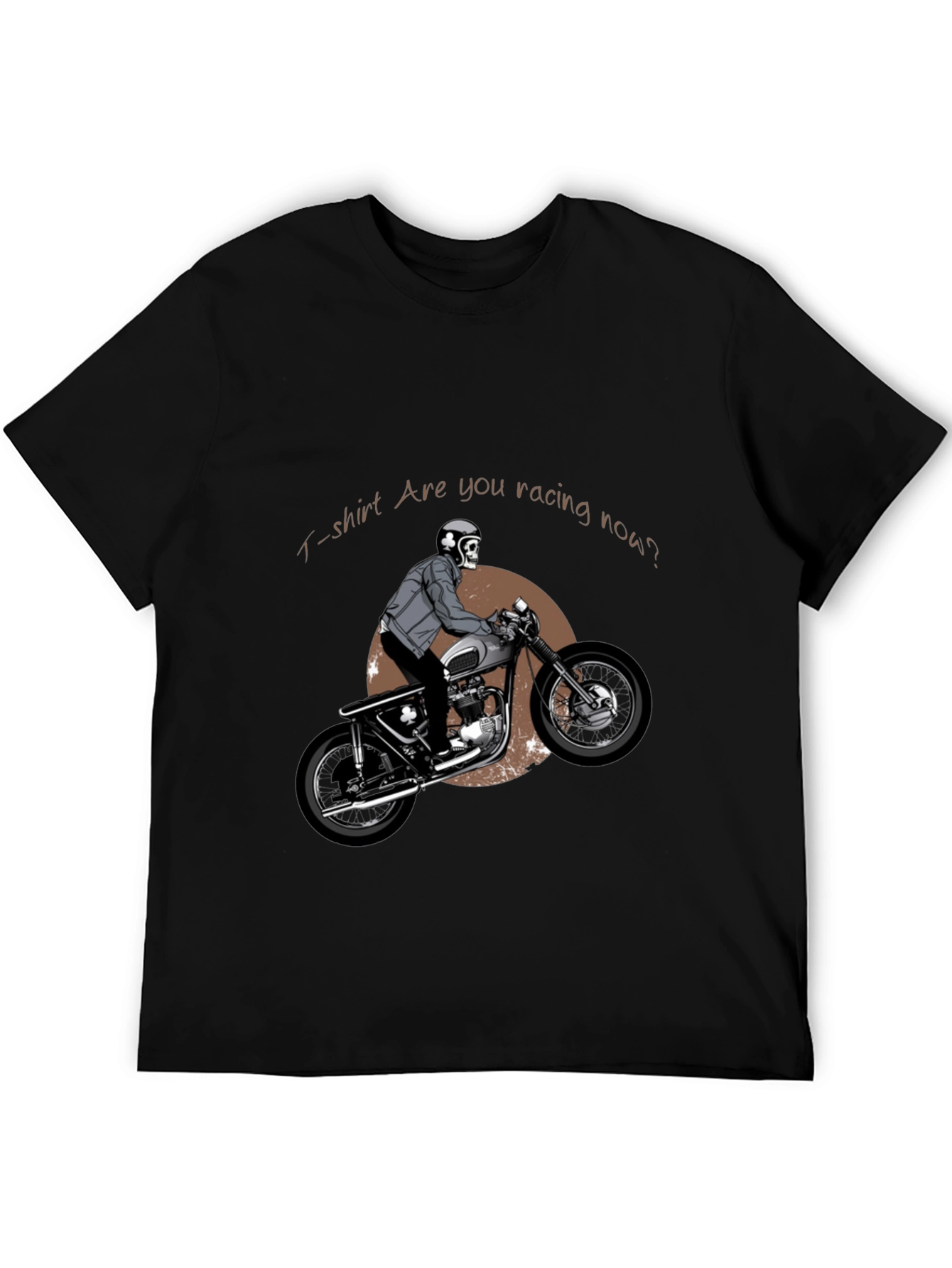Skull Rider Graphic T-Shirt - Are You Racing Now?