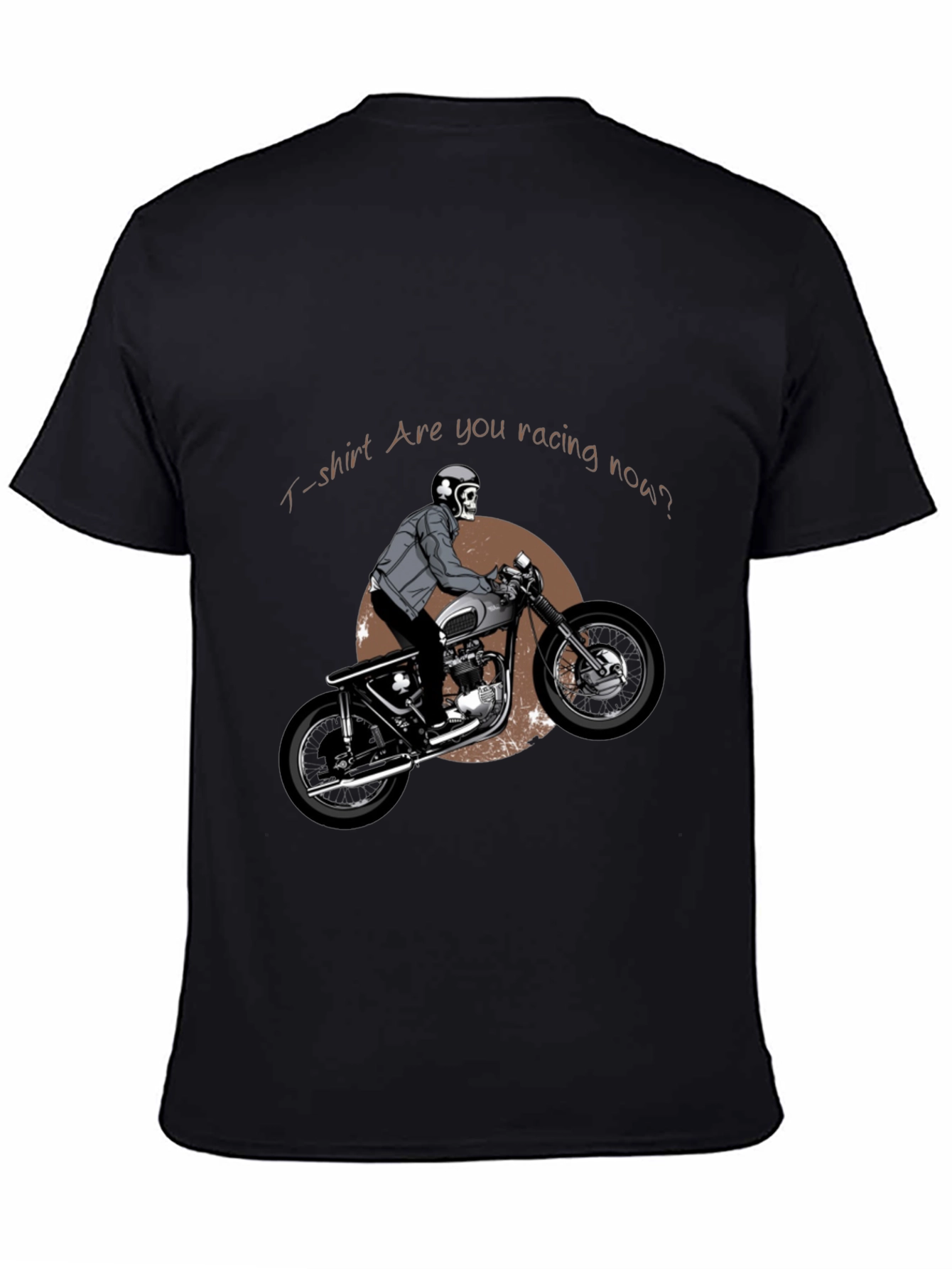 Skull Rider Graphic T-Shirt - Are You Racing Now?
