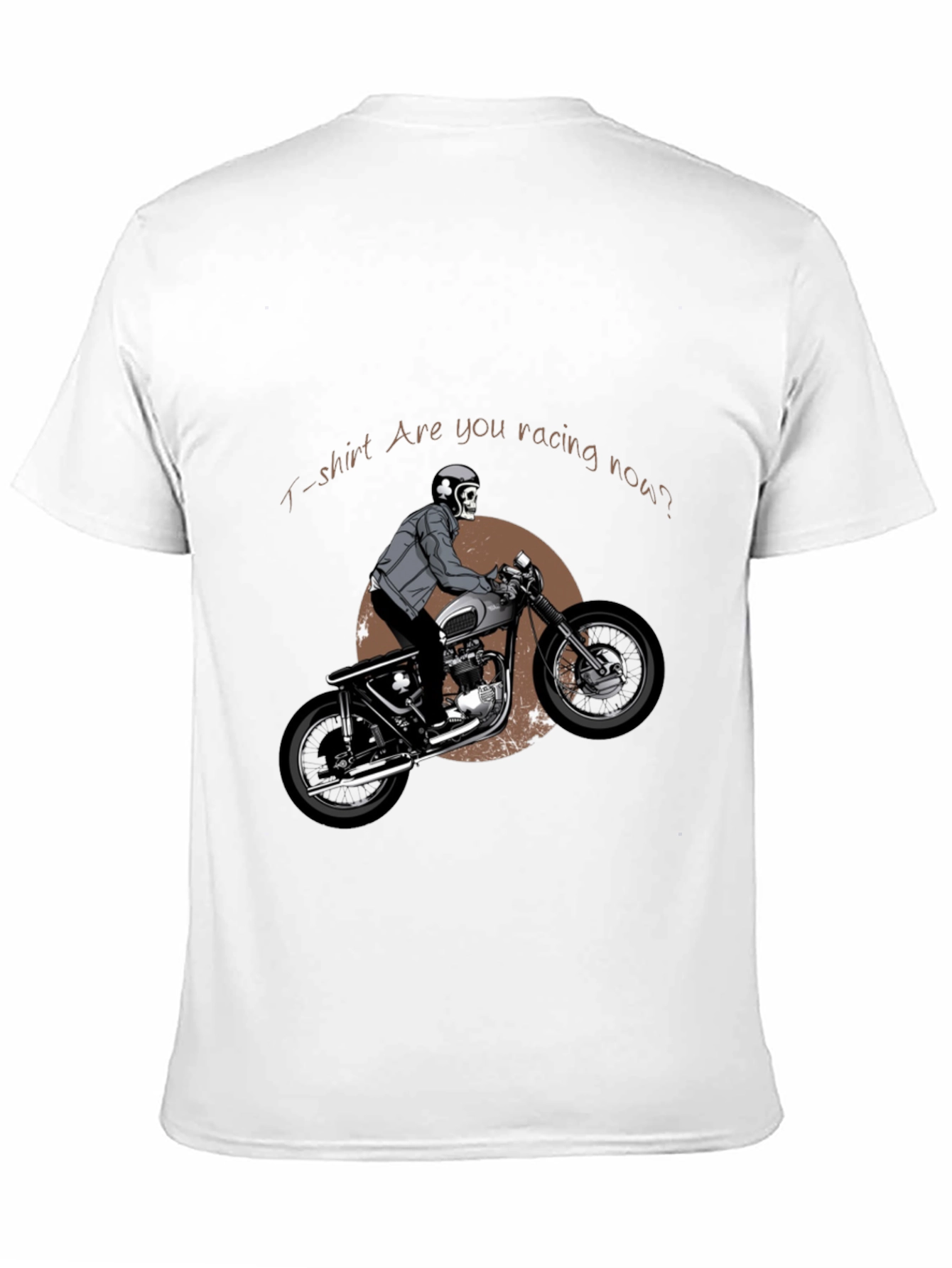 Skull Rider Graphic T-Shirt - Are You Racing Now?