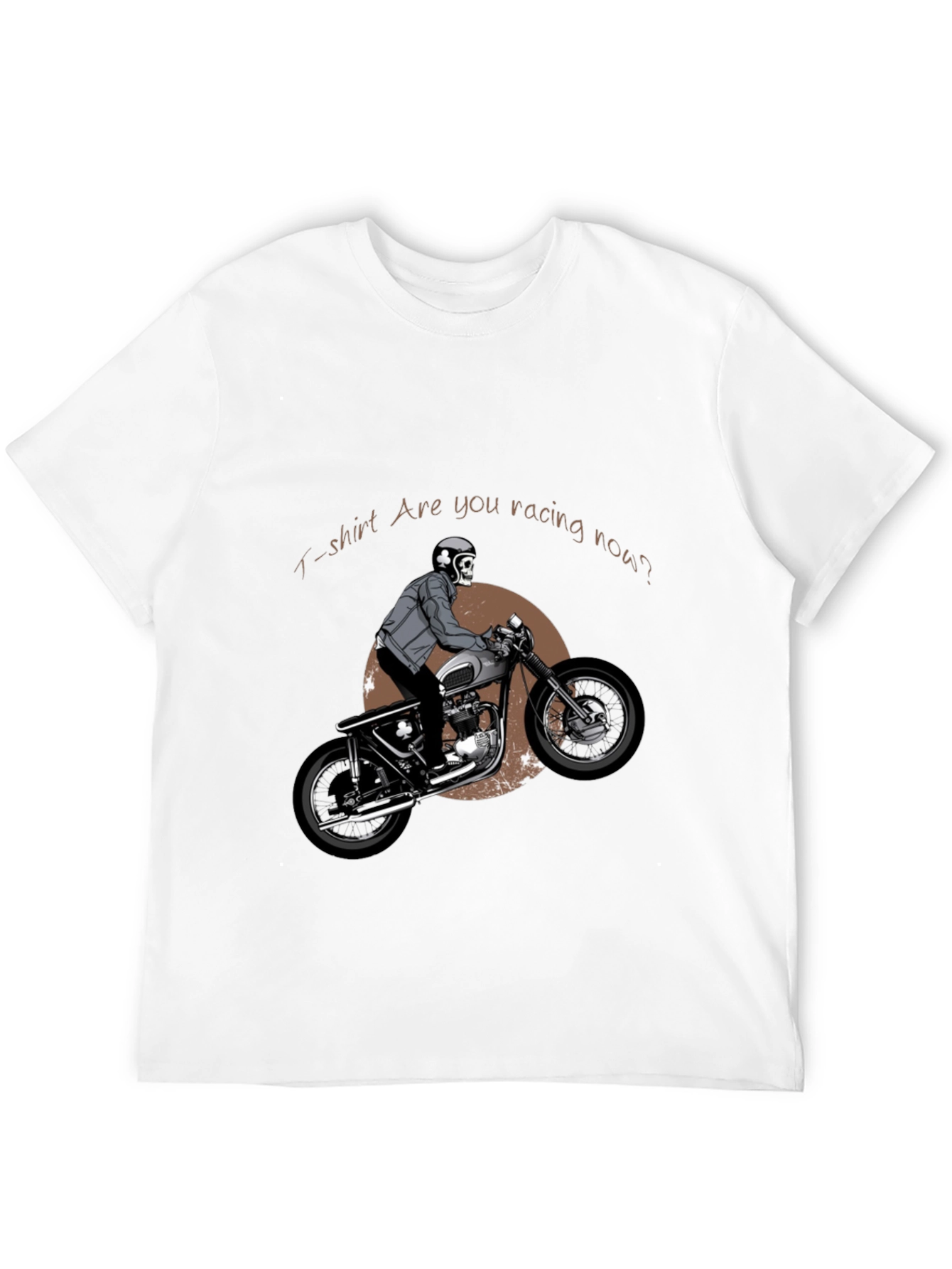 Skull Rider Graphic T-Shirt - Are You Racing Now?