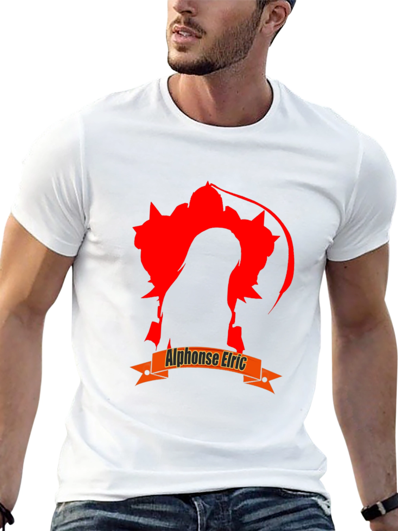 Alphonse Elric Anime Black T-Shirt