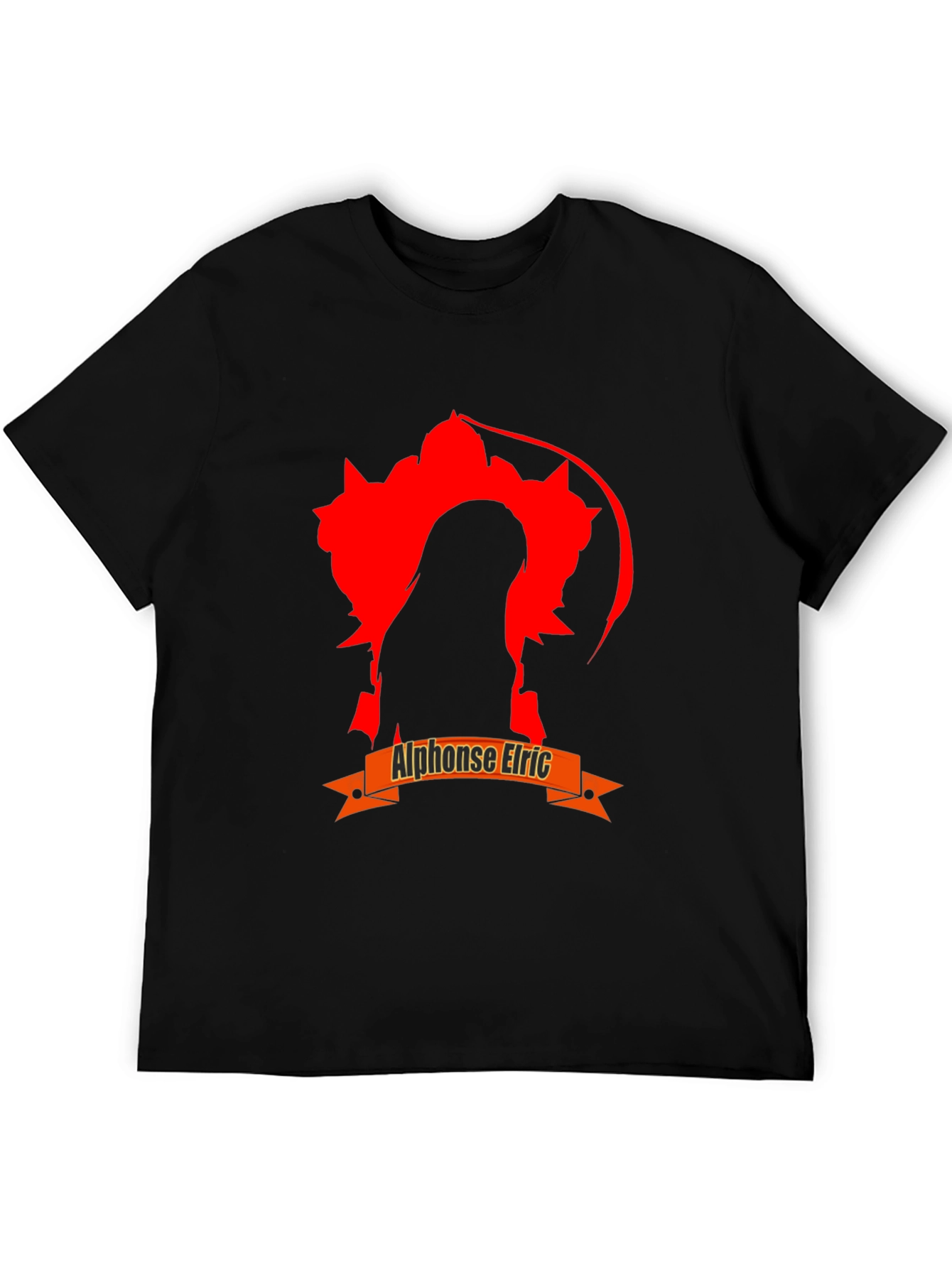 Alphonse Elric Anime Black T-Shirt