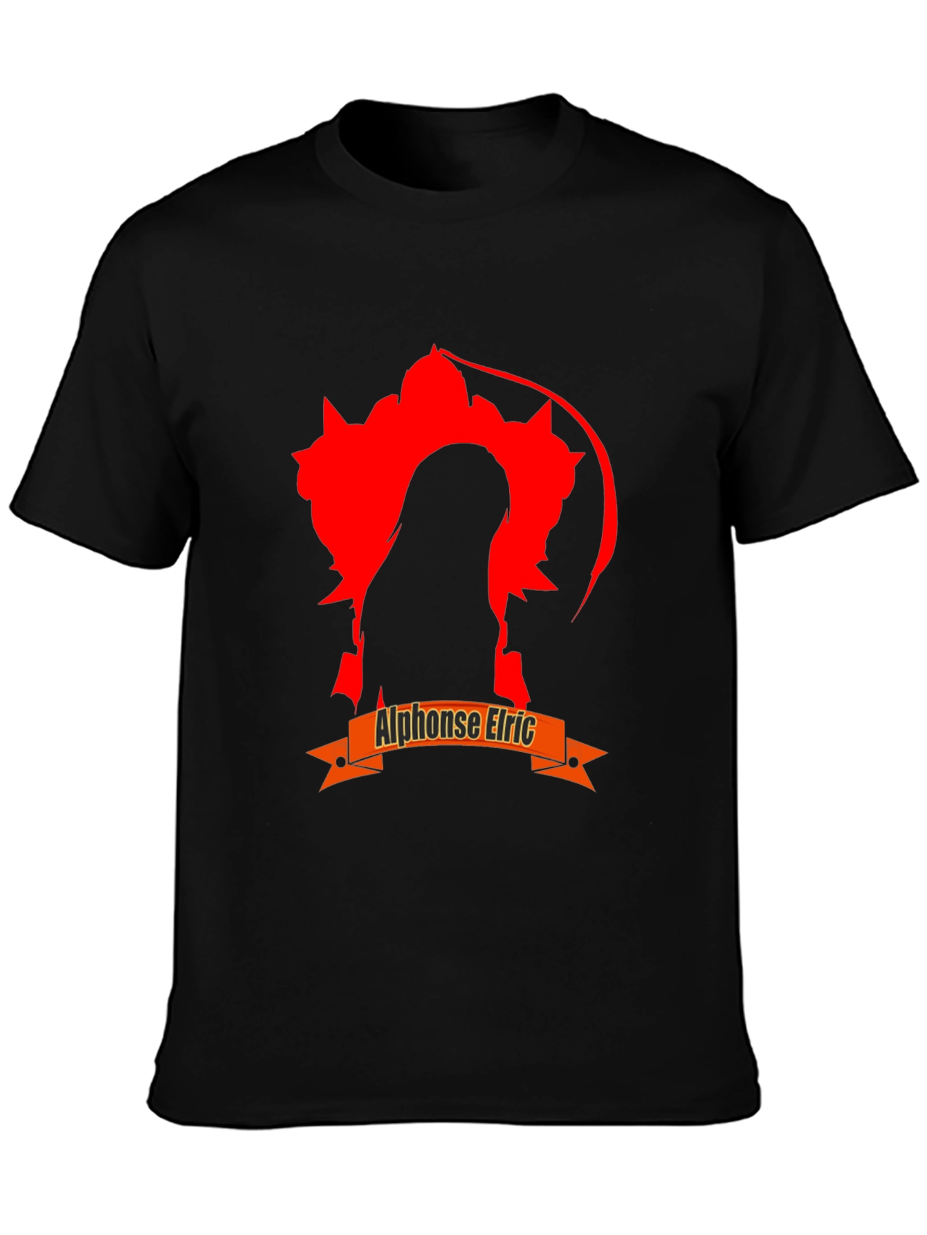 Alphonse Elric Anime Black T-Shirt