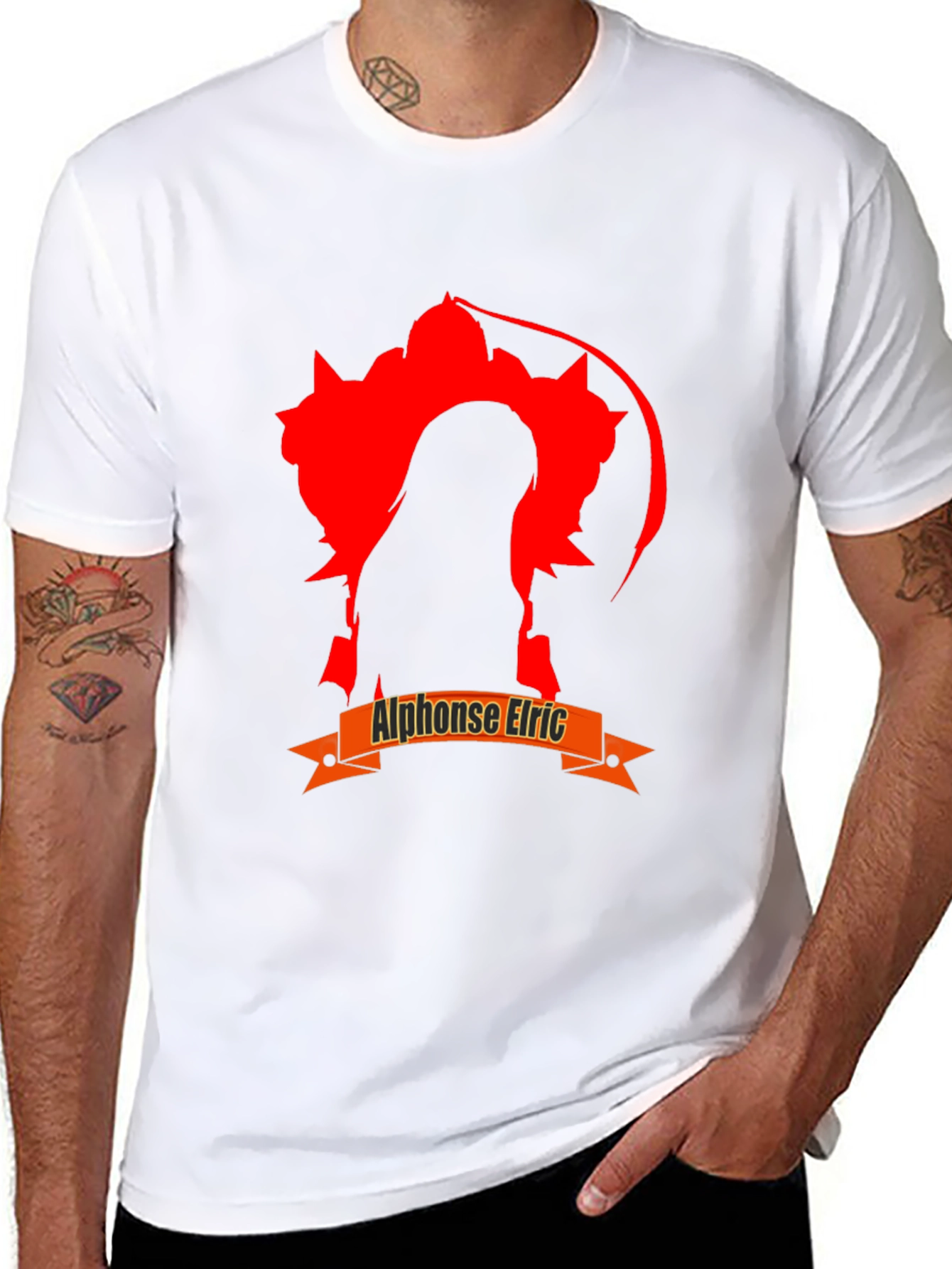 Alphonse Elric Anime Black T-Shirt