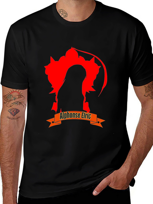 Alphonse Elric Anime Black T-Shirt