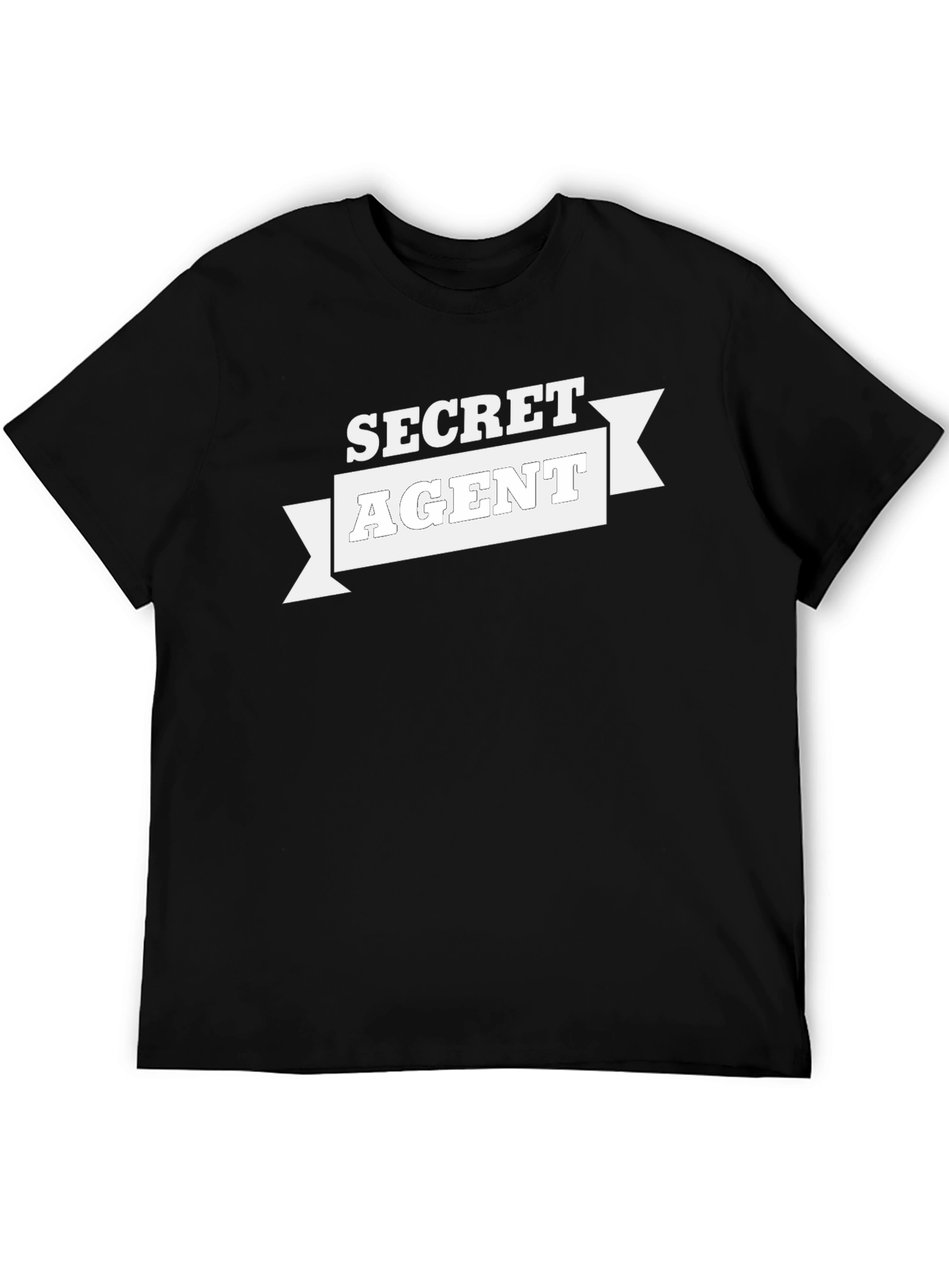 Secret Agent Black T-Shirt - Spy Novelty Tee