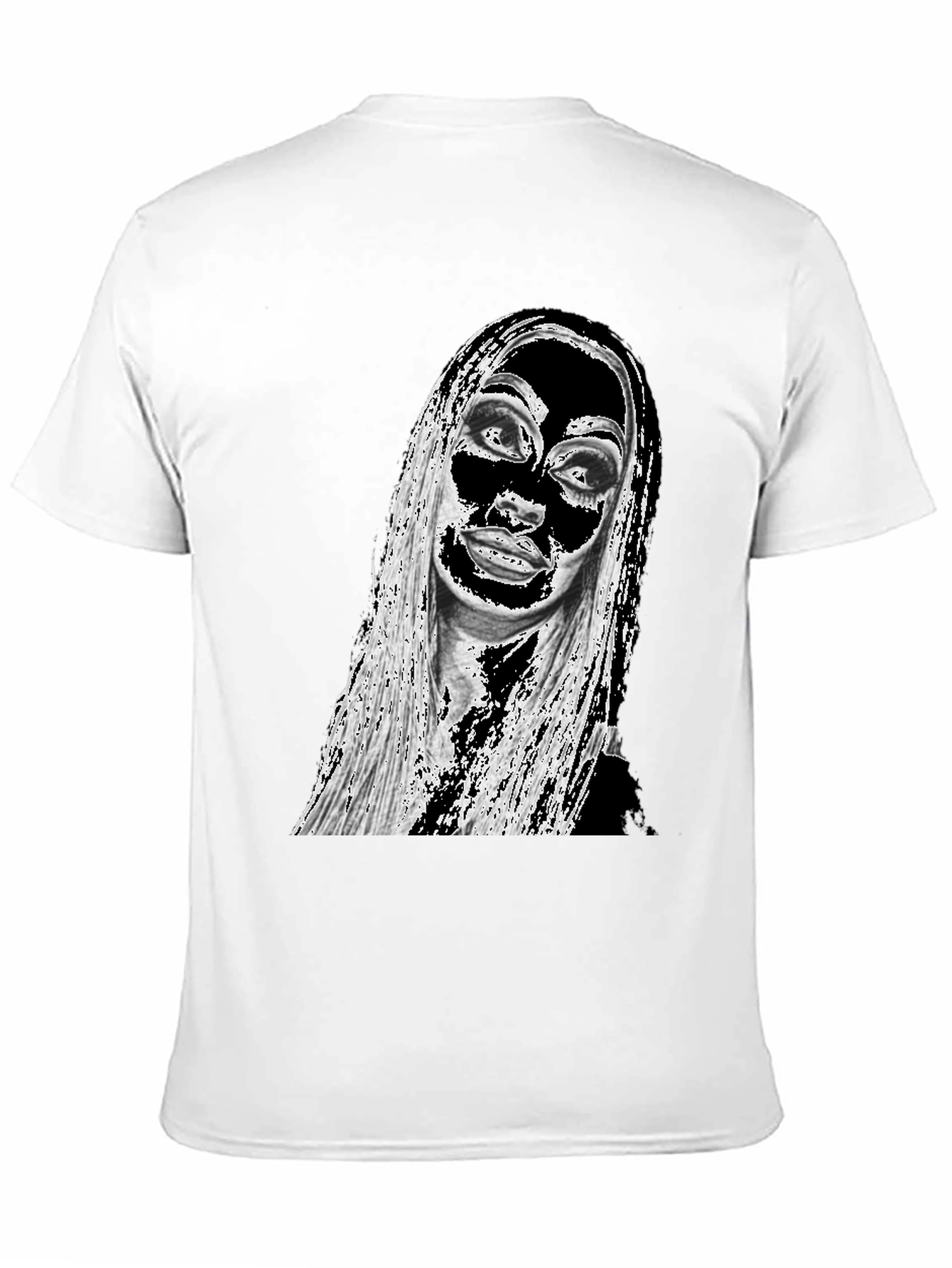 Edgy Graphic Print Tee - Black