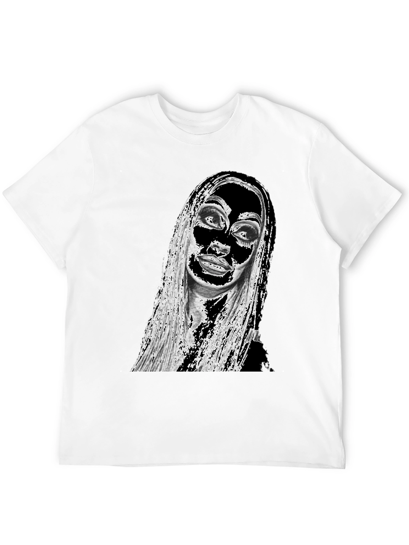 Edgy Graphic Print Tee - Black
