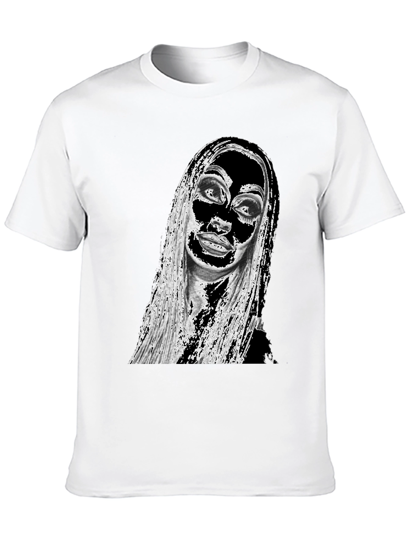 Edgy Graphic Print Tee - Black