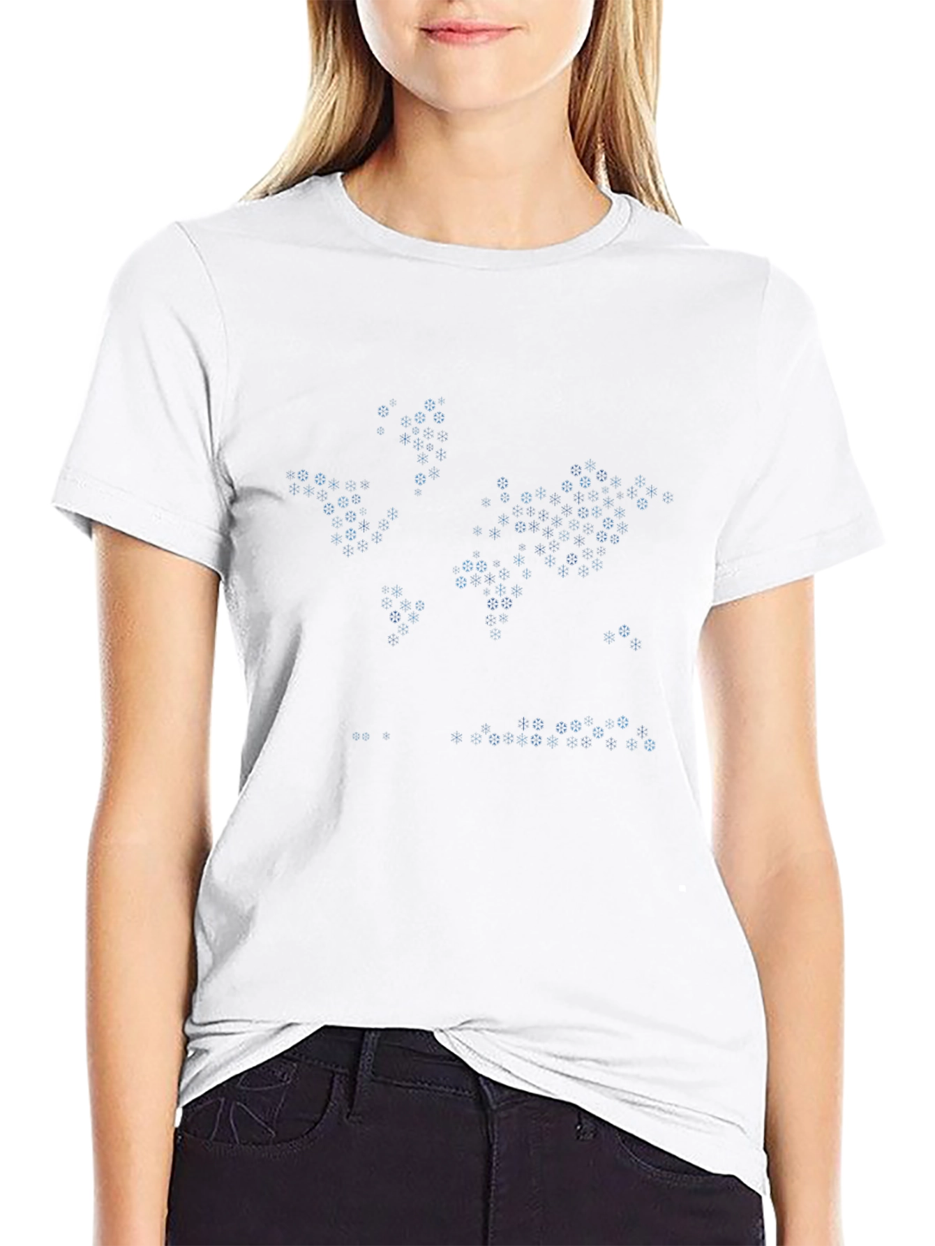 Hex World Map Black Graphic Tee