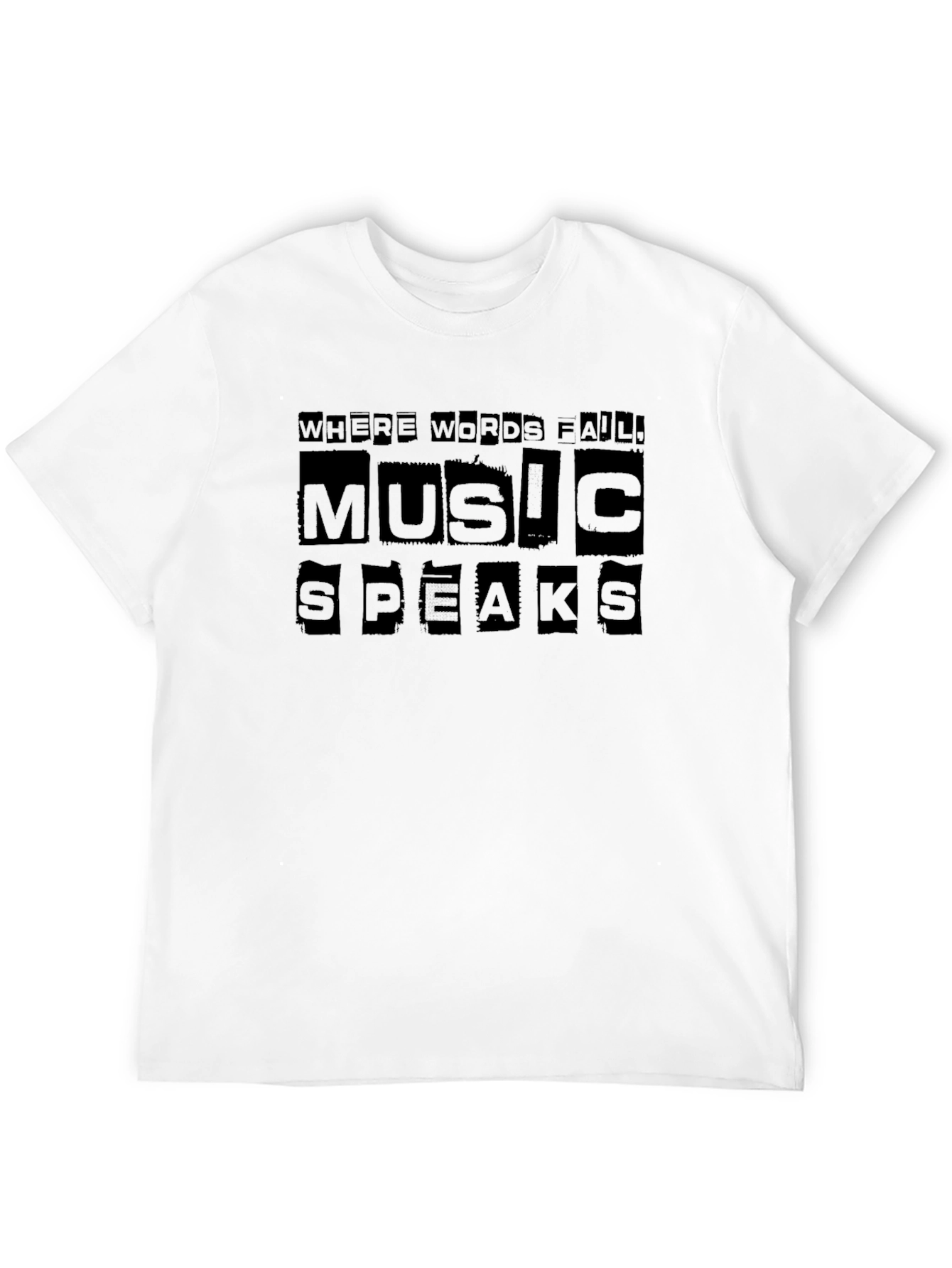 Music Speaks Graphic T-Shirt - Black