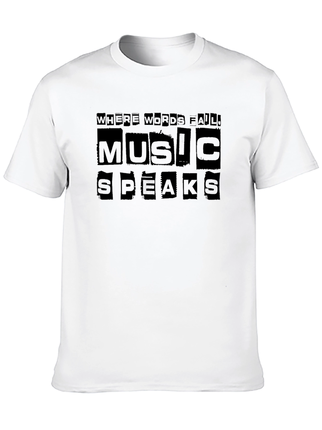 Music Speaks Graphic T-Shirt - Black