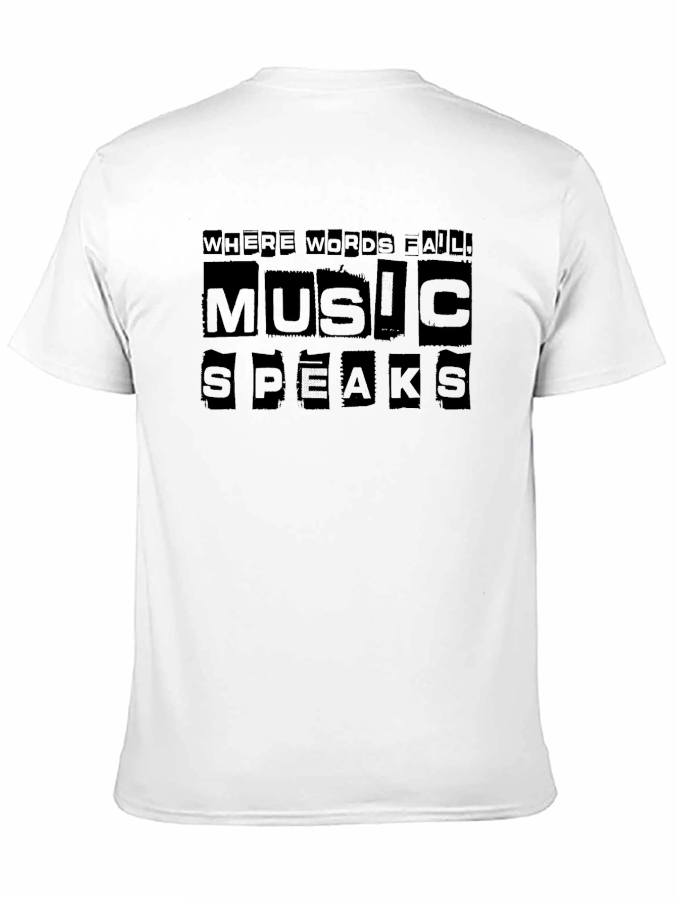 Music Speaks Graphic T-Shirt - Black
