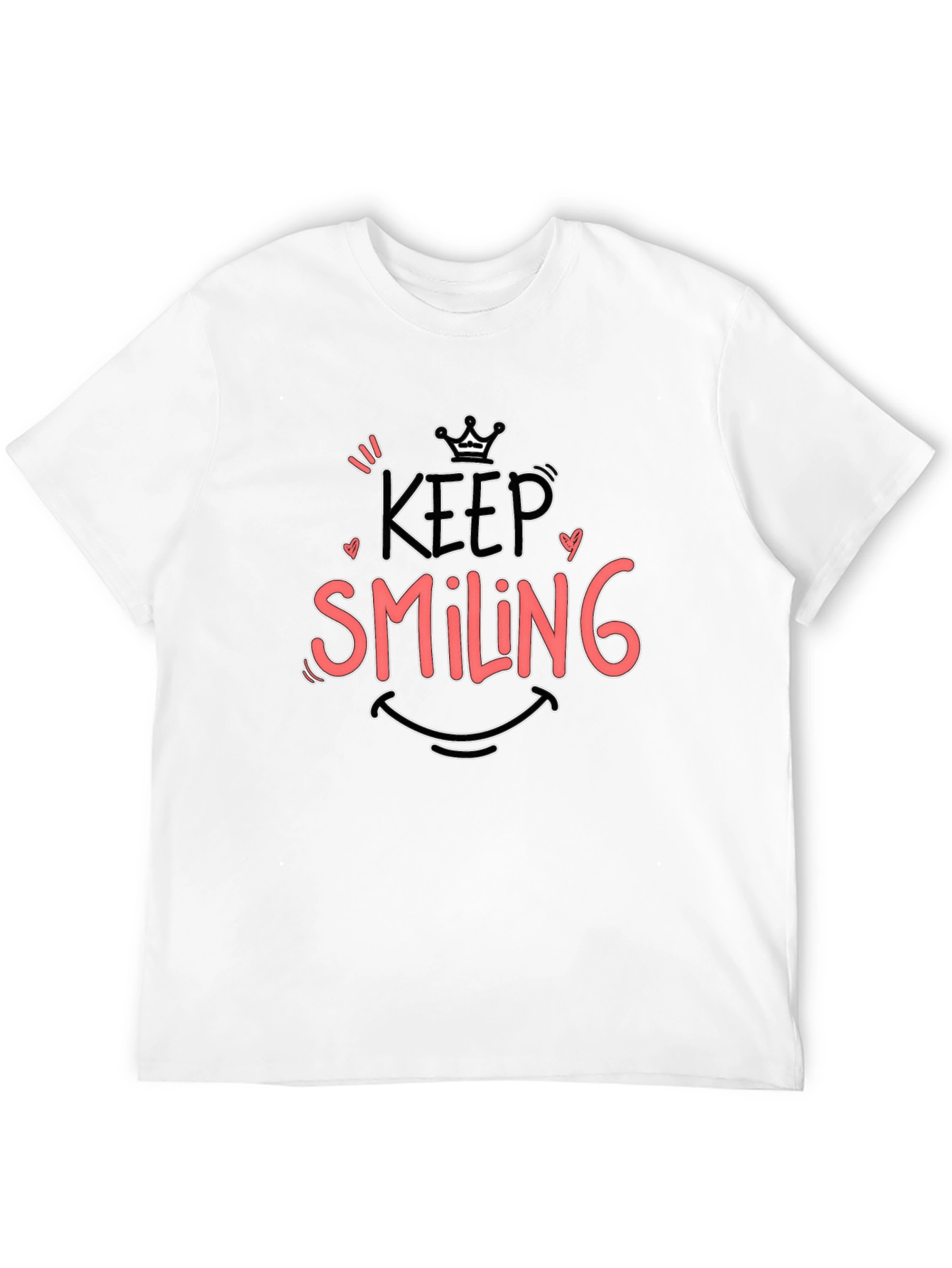 Keep Smiling Black Graphic Tee