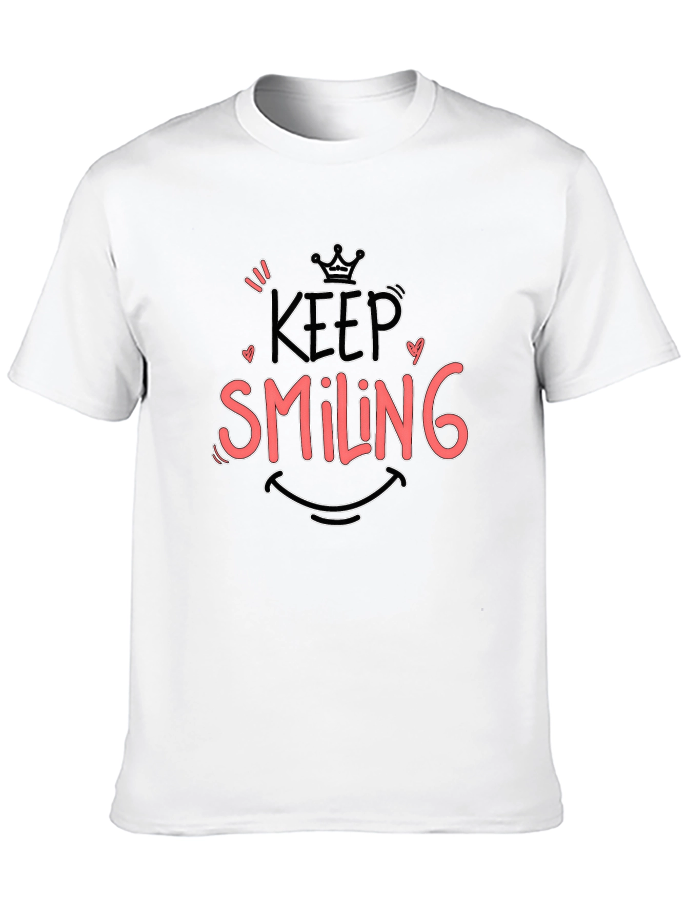 Keep Smiling Black Graphic Tee