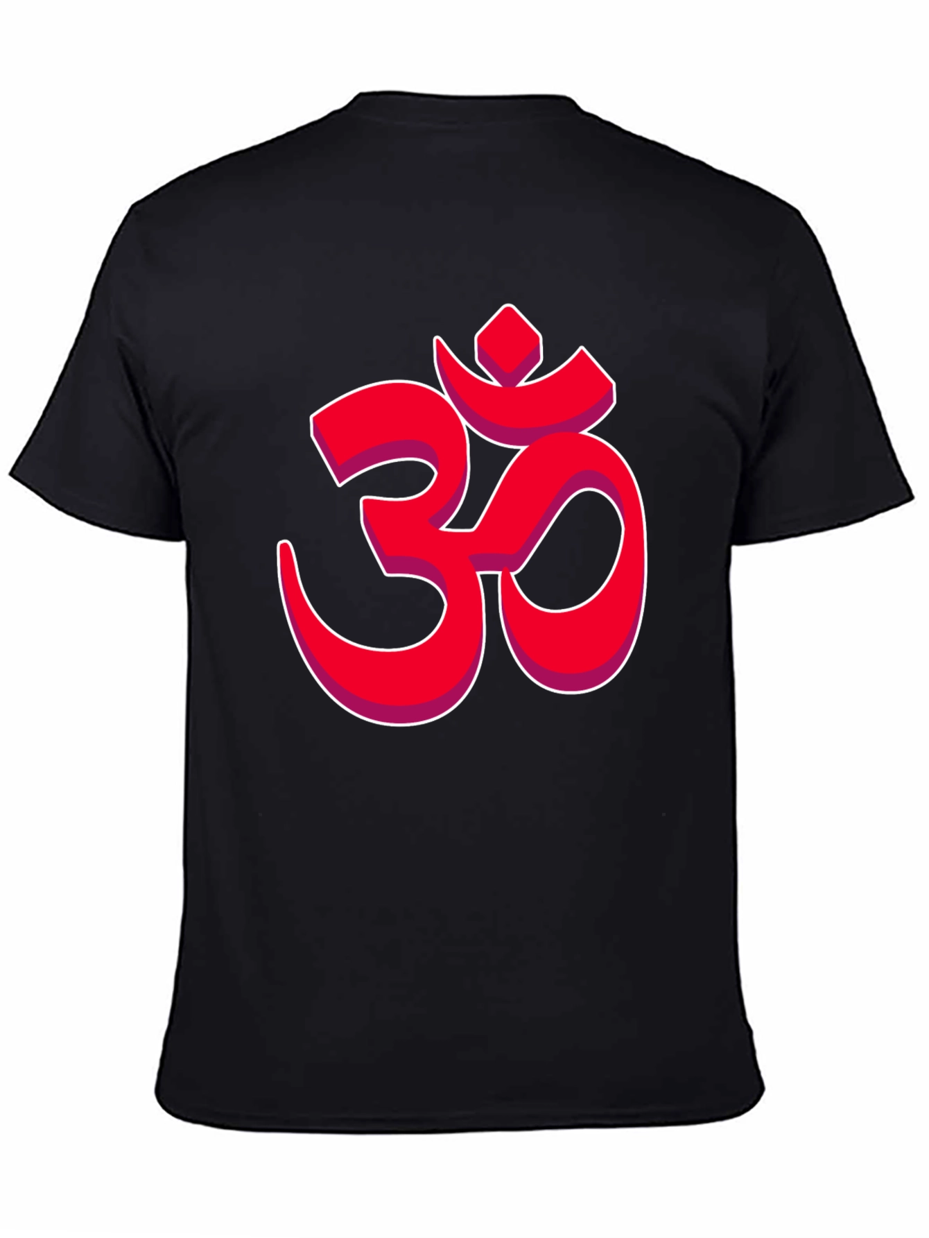 Mens Black T-Shirt with Om Symbol