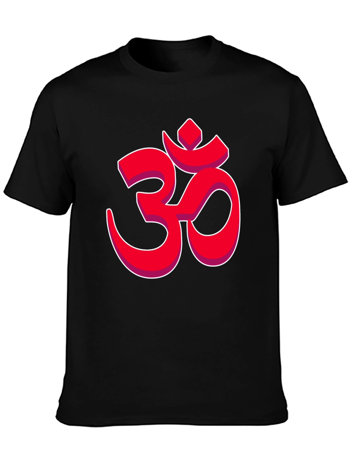 Mens Black T-Shirt with Om Symbol